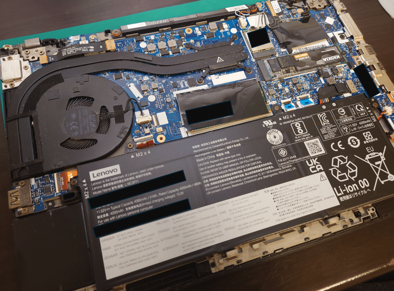 レノボ ThinkPad P16s + i7 + 24GB 電; 池の故障 ノートPCの電源ポートが壊れたので開けて確認してみた(Thinkpad P14s