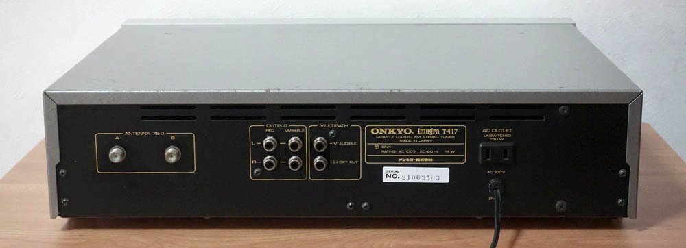 昭和レトロ 完動 超美品）ONKYO Integra T-417 ONKYO Integra T-417