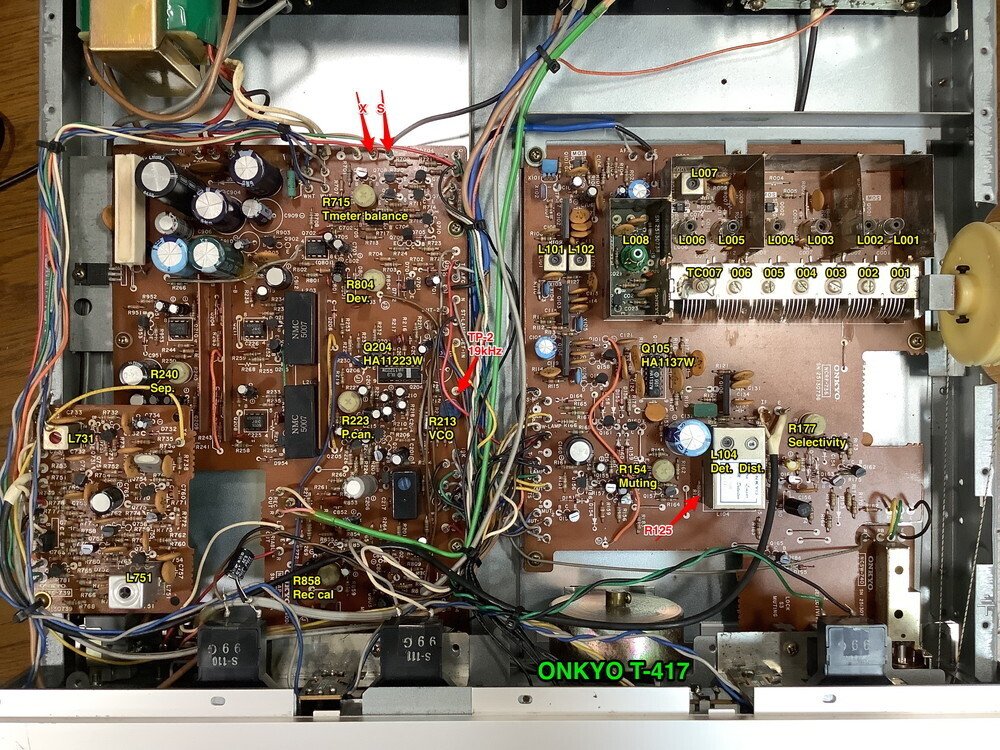 ONKYO Integra T-417 修理調整記録3｜BLUESS Laboratory