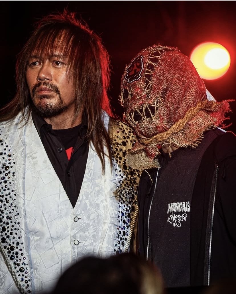 本人使用　元新日本プロレス　BUSHI オーバーマスク&amp;試合用マスク　送料込み 迫力あるオーバーマスク🤩 . #BUSHI #njpw #新日本プロレス