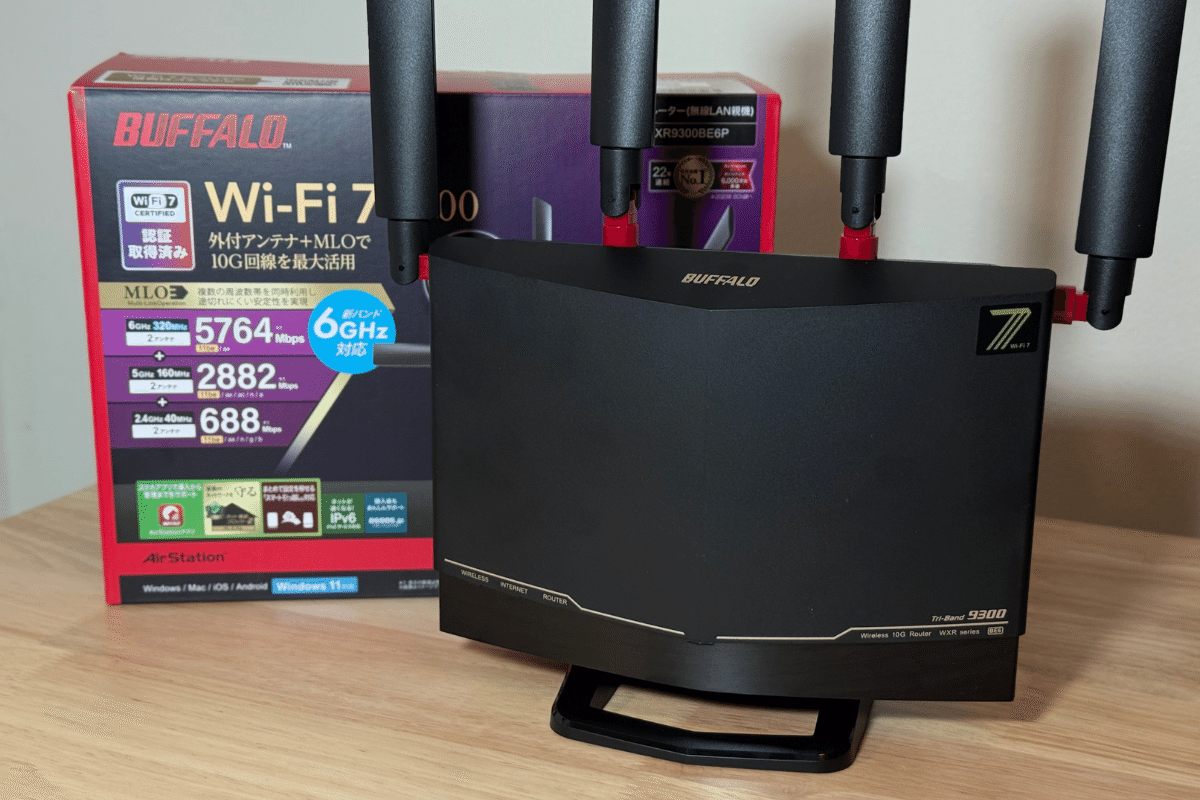 BUFFALO WXR9300BE6Pレビュー!Wi-Fi 7が切り拓く、驚異の高速 BUFFALO WXR9300BE6Pレビュー!Wi-Fi 7が切り拓く、驚異の高速