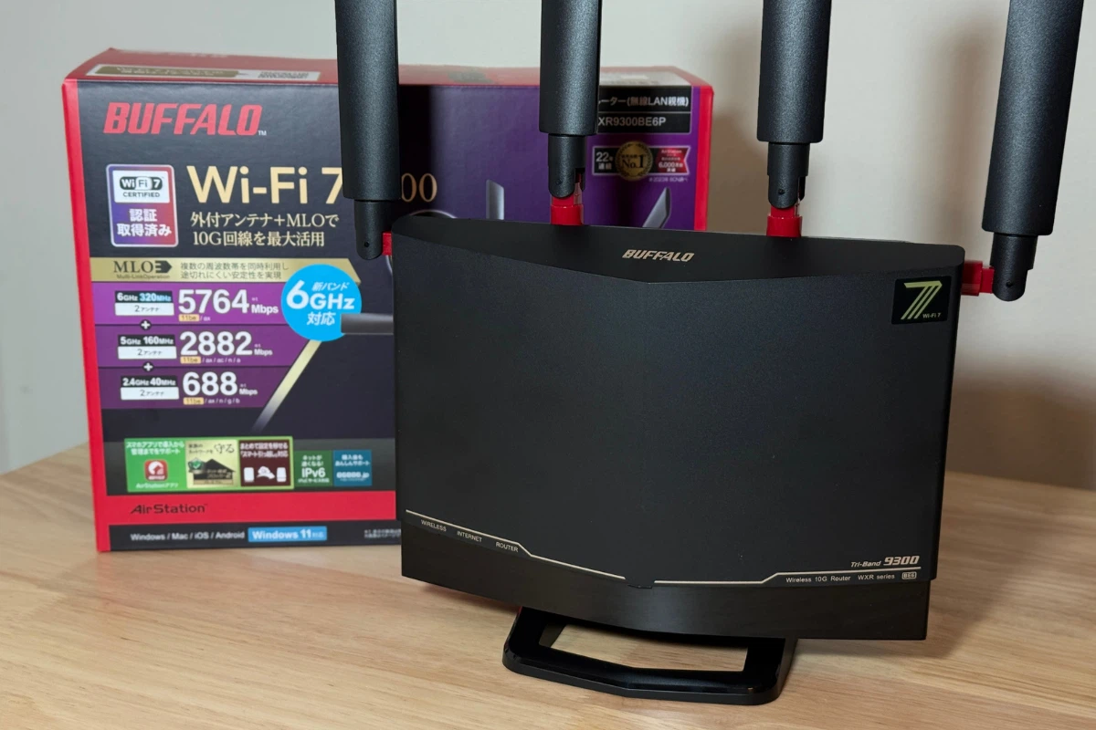 BUFFALO WXR9300BE6Pレビュー!Wi-Fi 7が切り拓く、驚異の高速通信時代 BUFFALO WXR9300BE6Pレビュー!Wi-Fi 7が切り拓く、驚異の高速通信時代