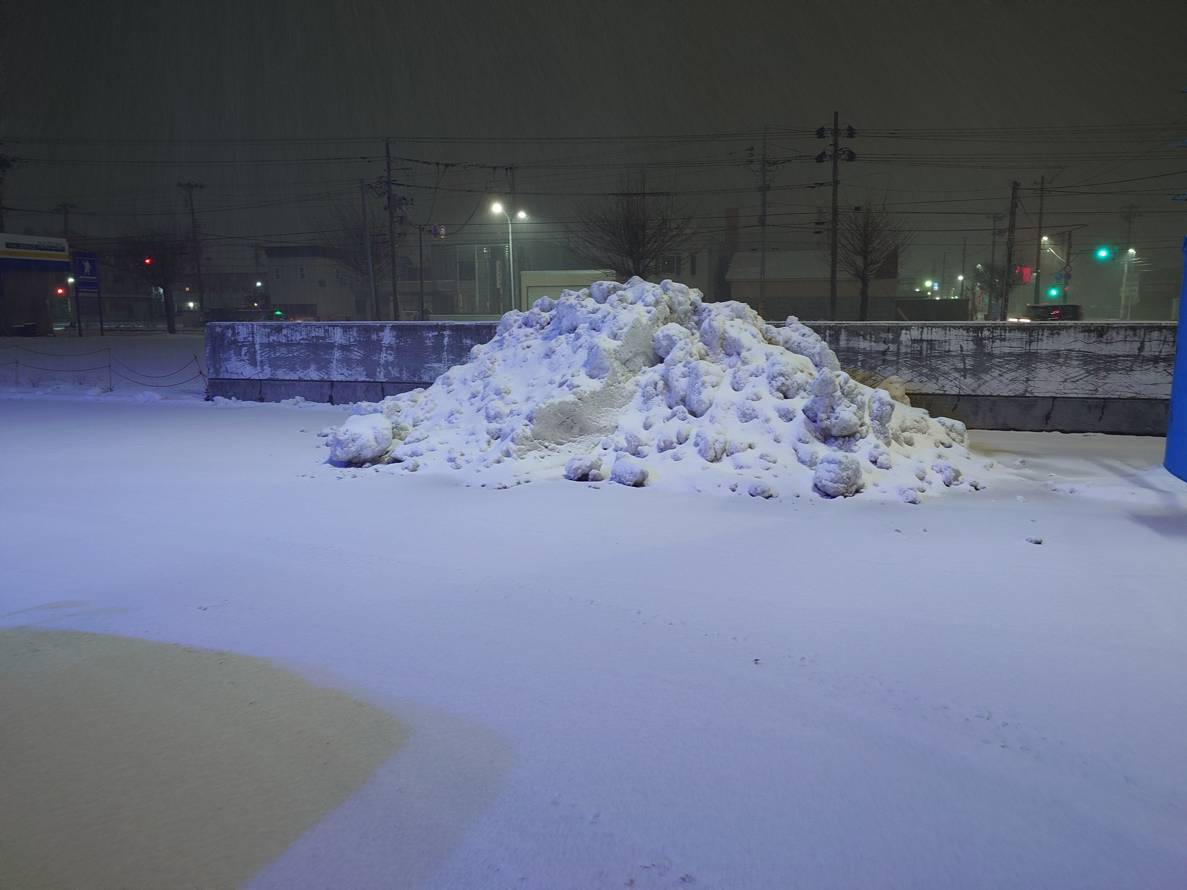 雪降る日 Tokyo recorded its first snowfall of the season at around 7:20