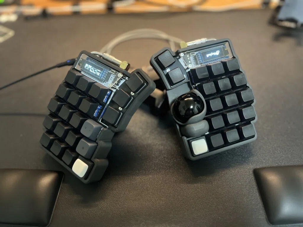 IMK Corne ケース ブラック 自作キーボード 分割 （IMK Corne ケース 