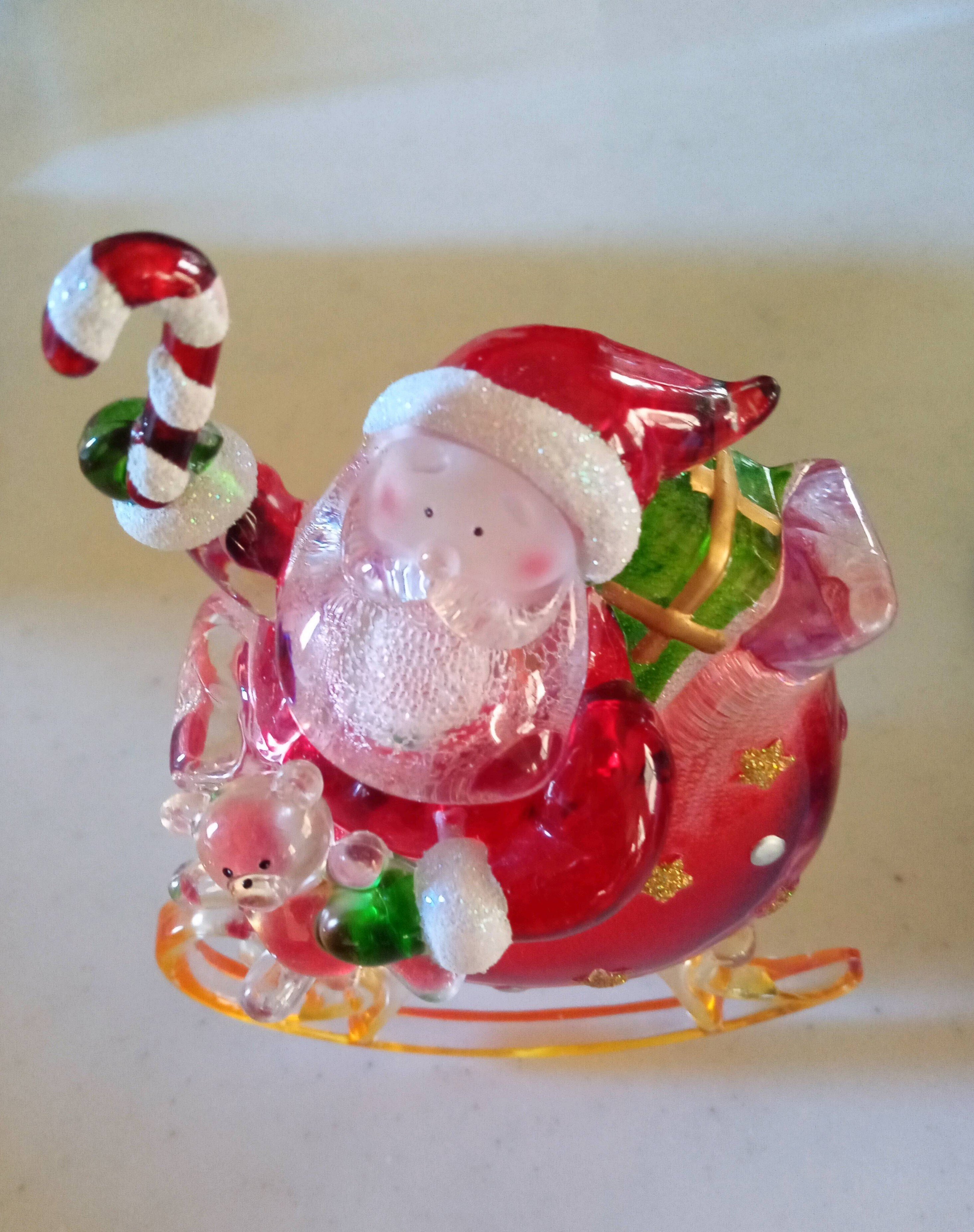 クリストファー・ラコガラスオーナメントテレビジョンからサンタクロース