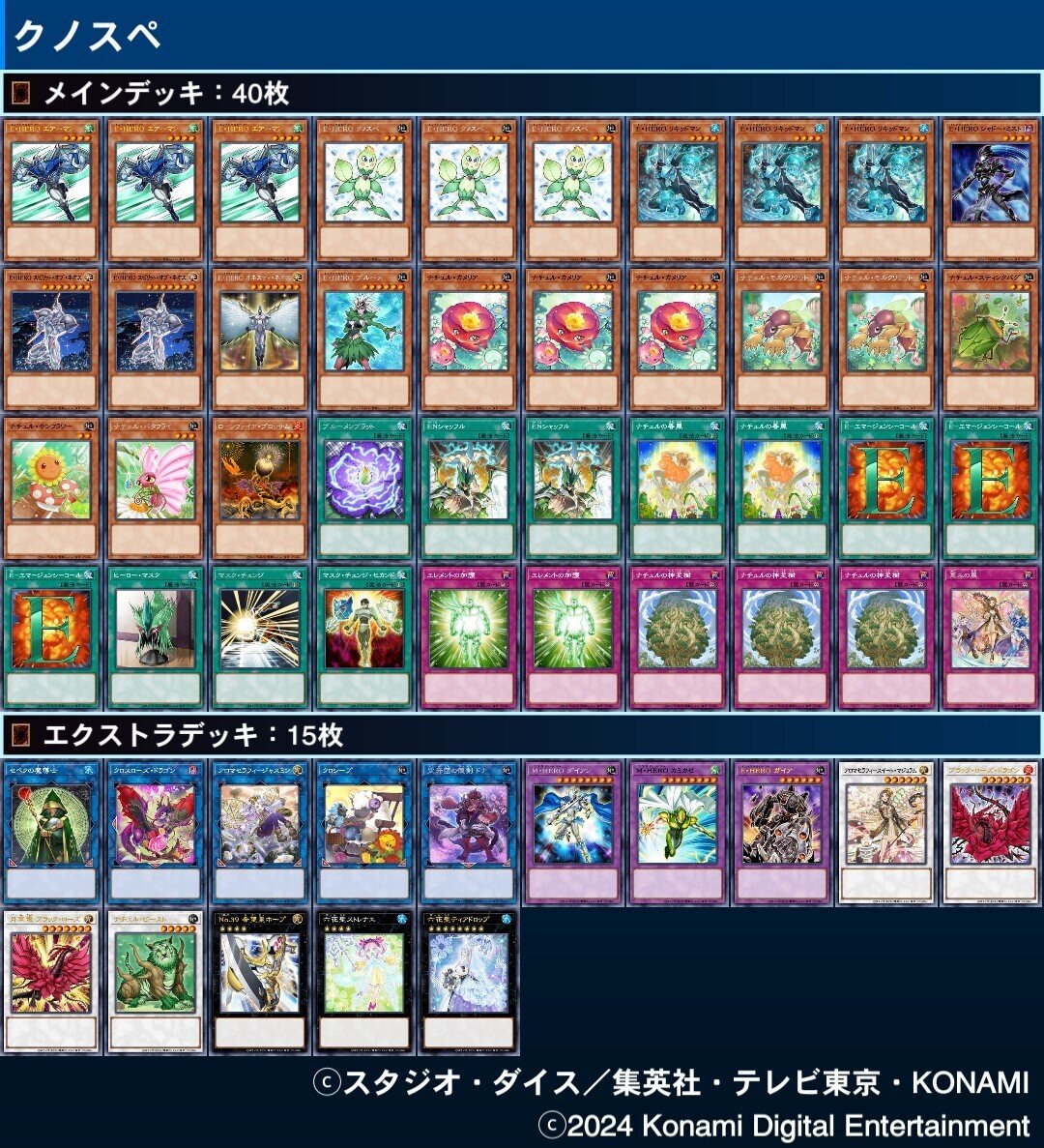 2024年に作成したデッキ紹介｜re1ns