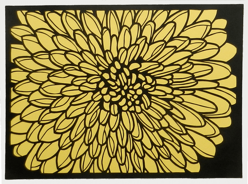 切り絵 花一輪｜hiro@moriken
