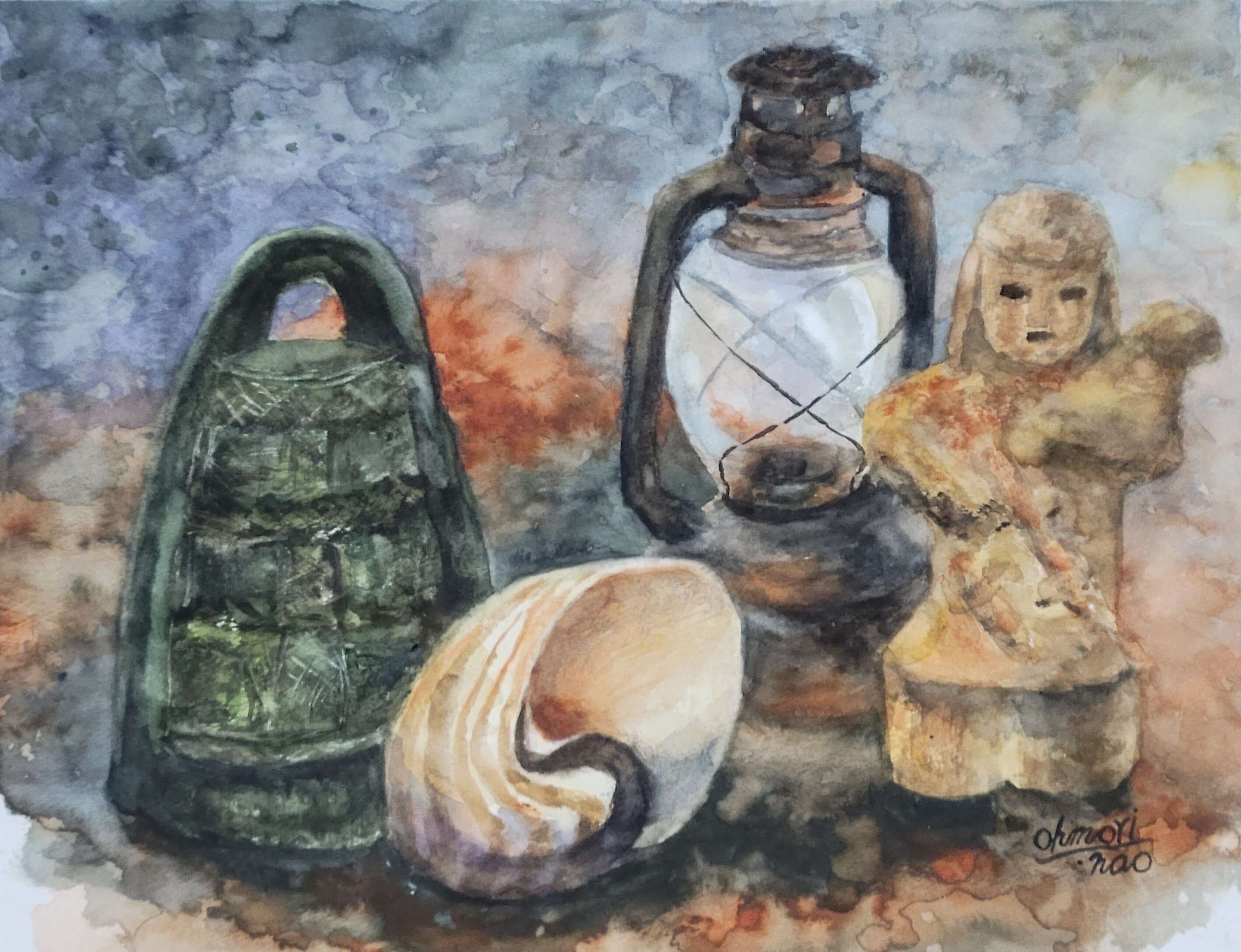 弥生より」（透明水彩F6）｜おおもり なお【大森尚行】