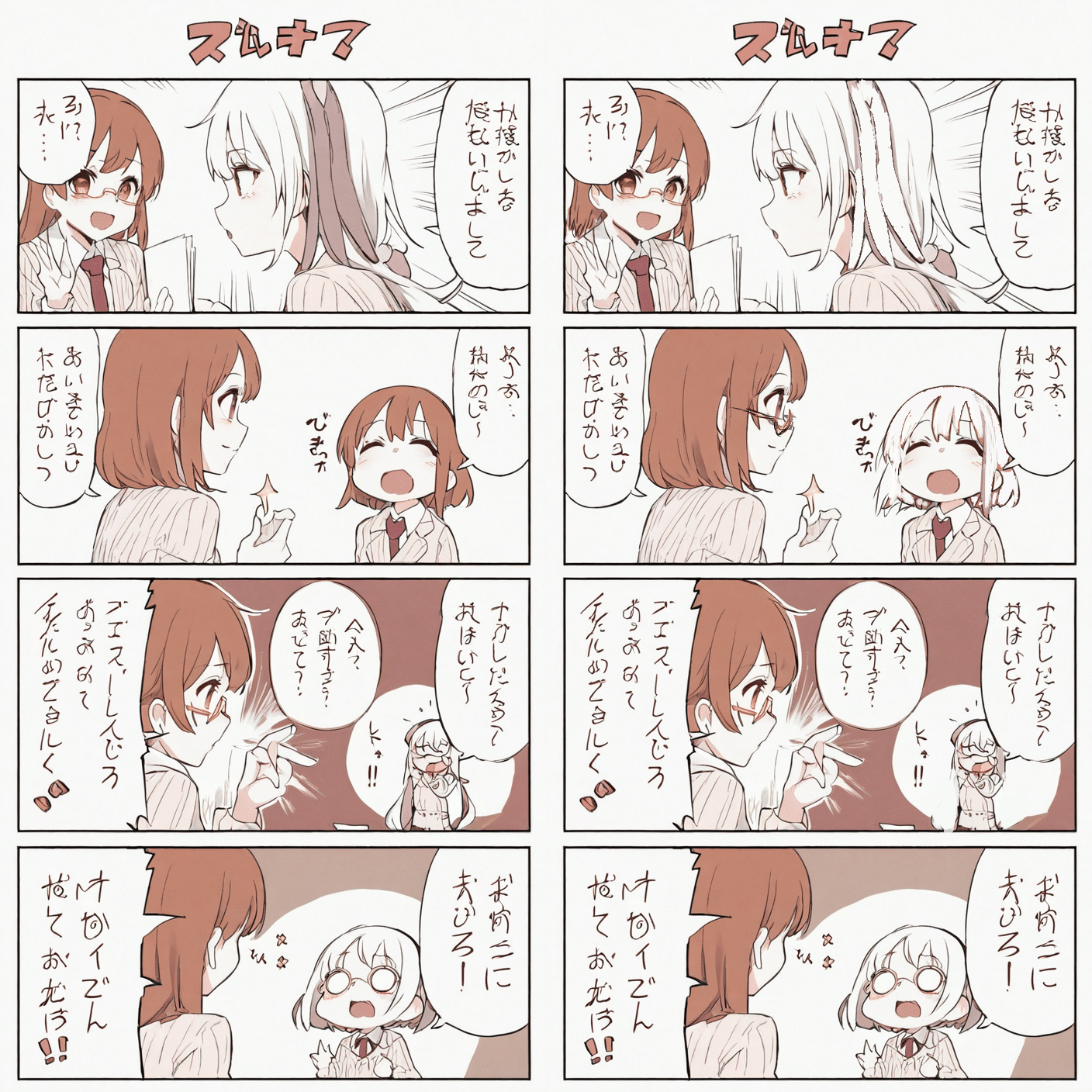 画像生成で4コマ漫画を作ってみる｜青猫