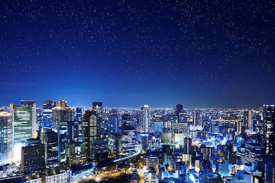 大阪 梅田スカイビル「空中庭園展望台」の夜景