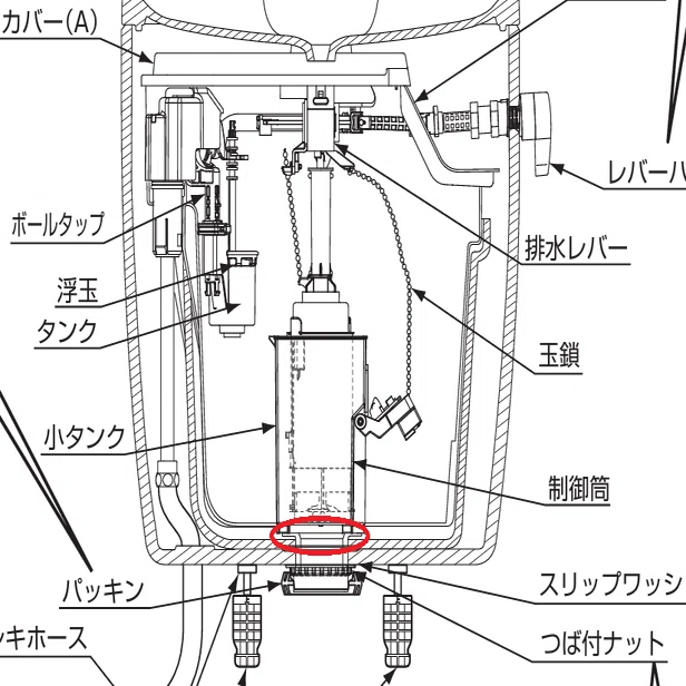 TOTO　タンク　SH220BAS　♯SC1　トイレ TOTOトイレ 水タンクSH220BASの水が勝手に給水されるためパッキン交換