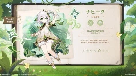 原神の草元素キャラ