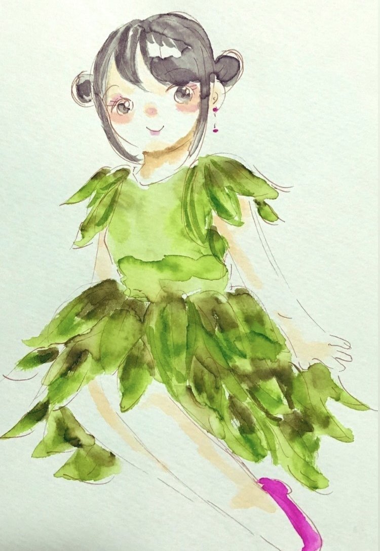 クリーンカラーリアルブラッシュで描いたイラスト｜えいみ