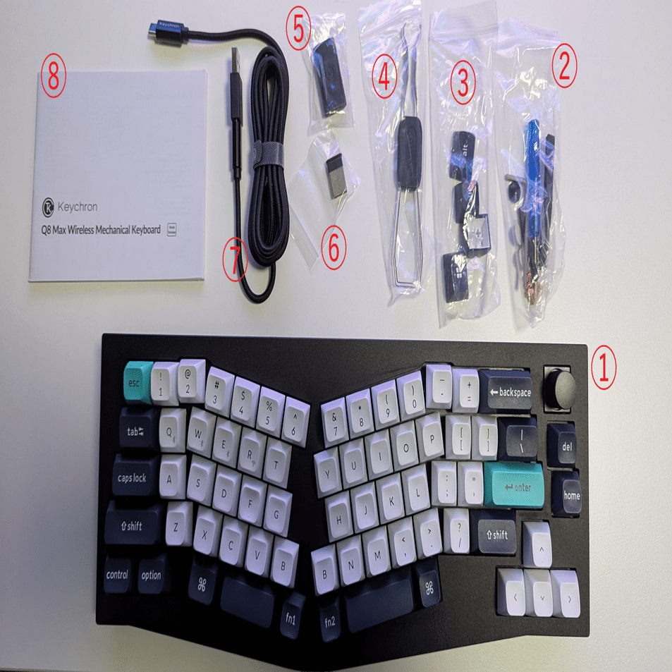 Keychron Q8 Max ワイヤレスキーボード Keychron Q8 Max（Alice レイアウト）QMK/VIA ワイヤレス カスタム