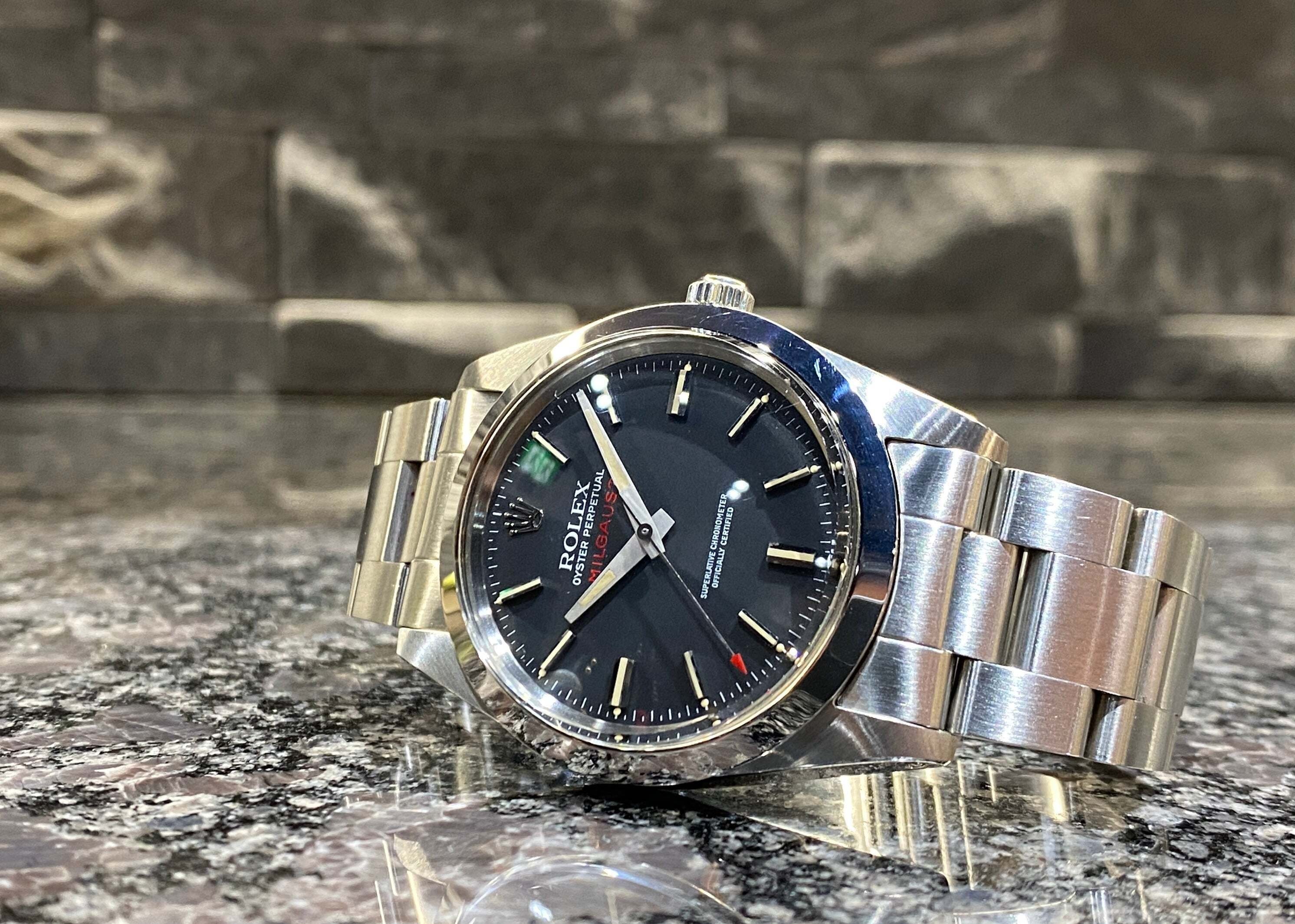 激レア❗入手困難ロレックス アンティーク ミルガウス1019 文字盤 ブラック ロレックス ミルガウス Ref.1019 ブラックダイヤル ヴィンテージ