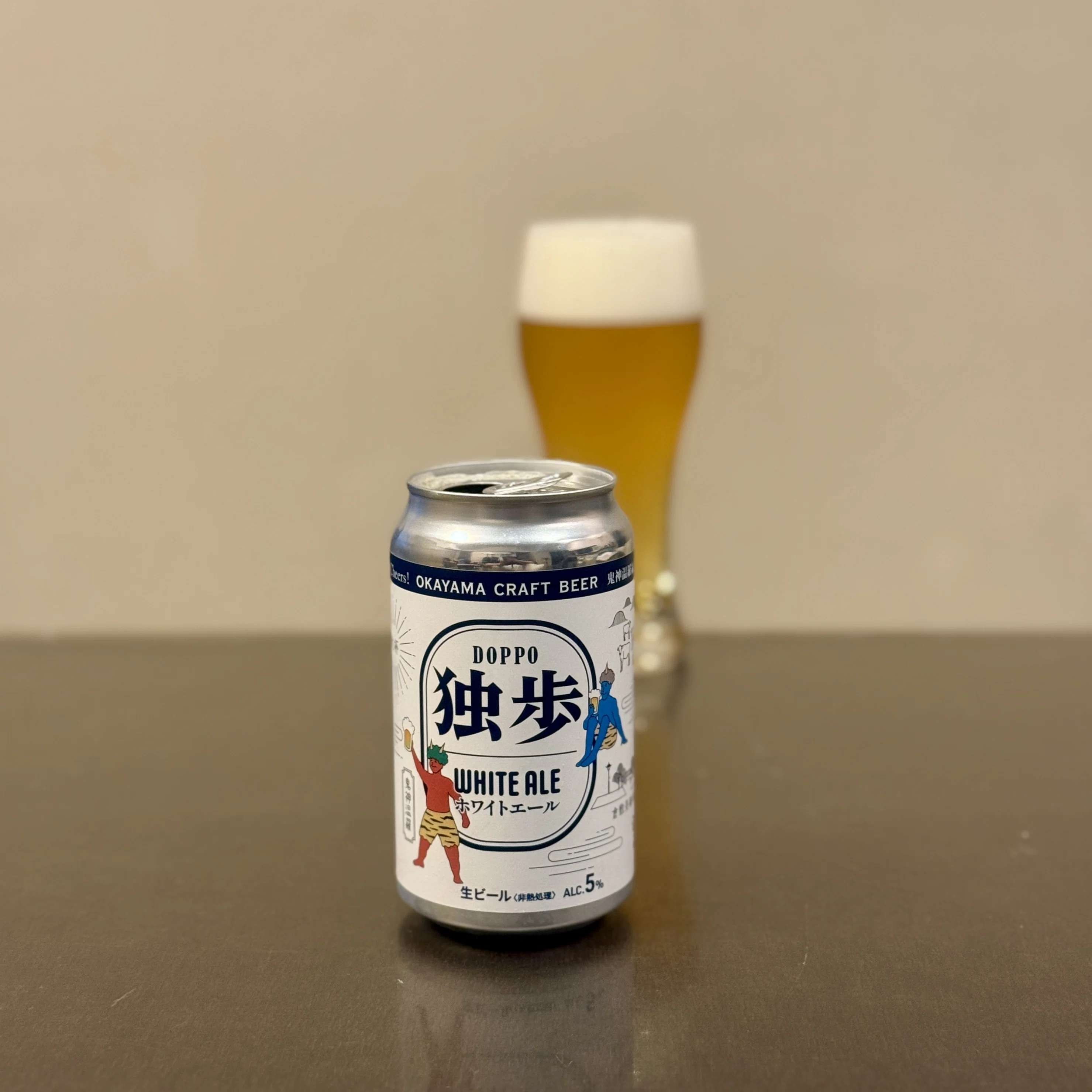 独歩（宮下酒造）の「独歩缶 ホワイトエール 鬼神温羅編」｜yamashin0120