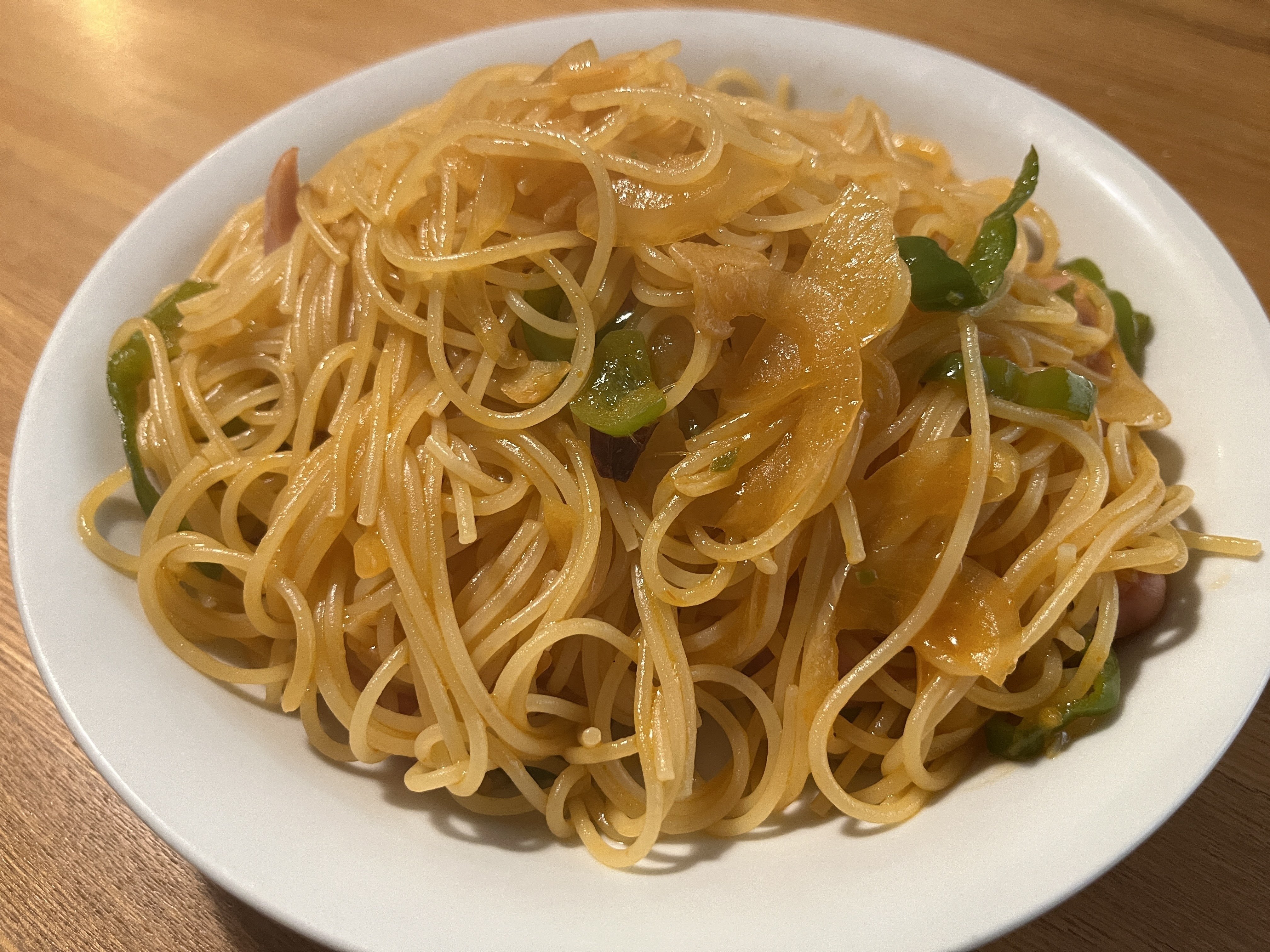 在宅勤務ごはん-ケチャップペペロンチーノ-｜NAKADA Shugo