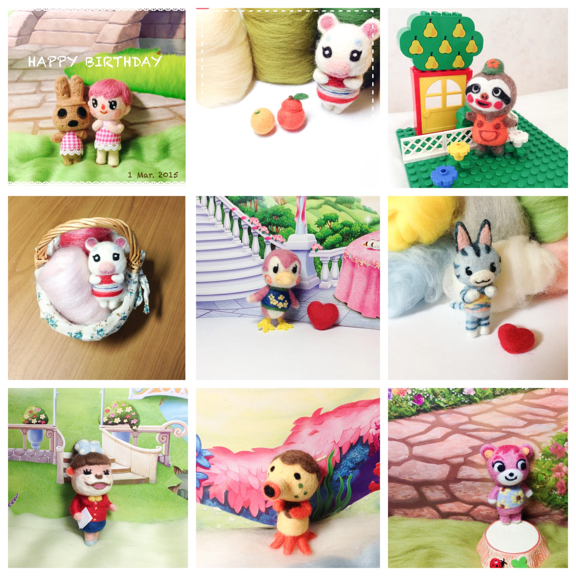 羊毛フェルトマスコット作りにどうぶつの森｜やこ