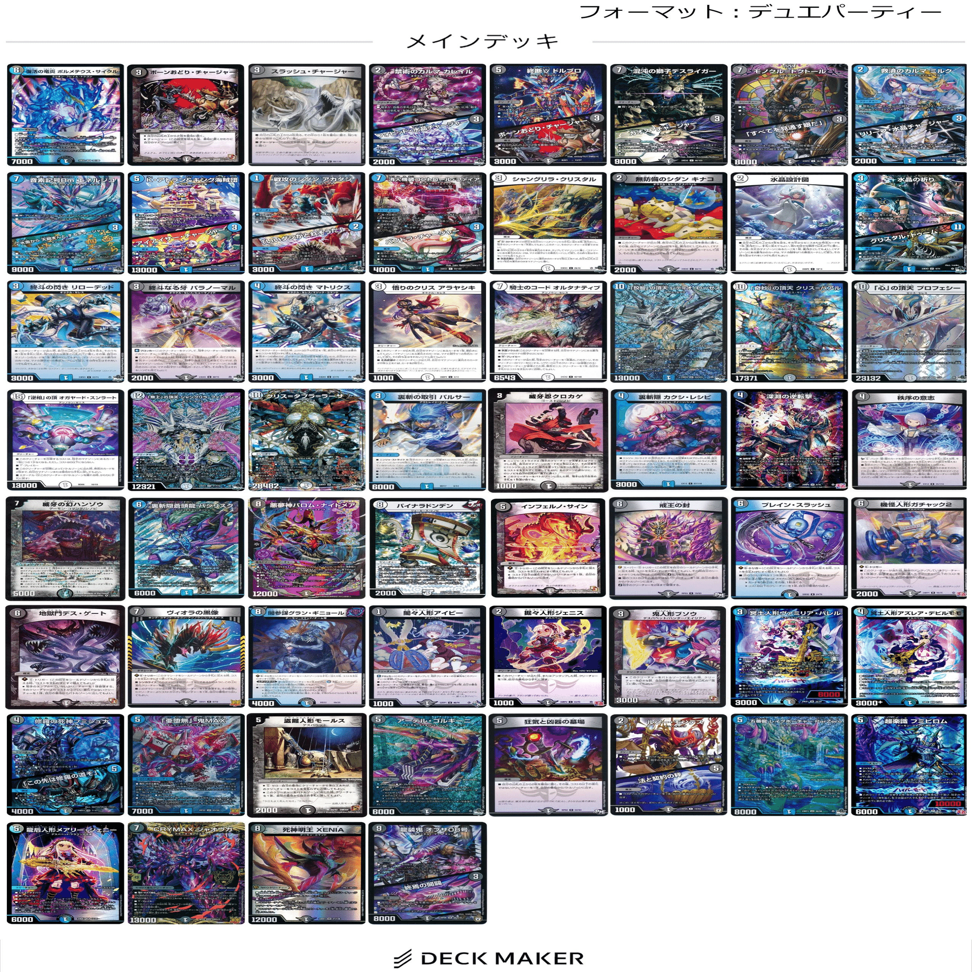 デュエパーティー用デッキ 4Cボルメテウス (推奨レベル2〜3) ボルメテウスサイクル【デュエパデッキ調整録】更新:2024/12/16｜愚っ