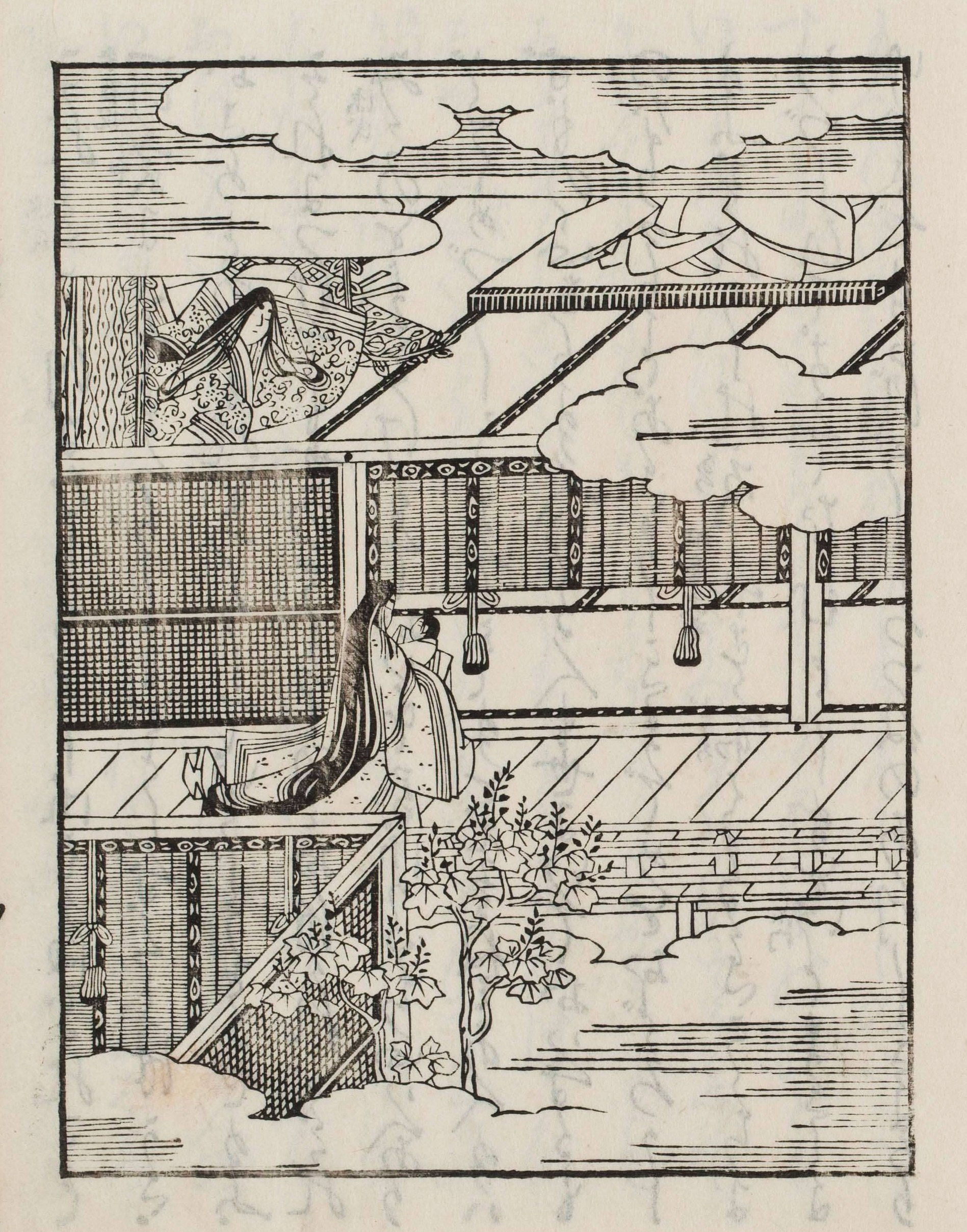 作者不明『源氏物語」平安時代絵画化浮世絵版画