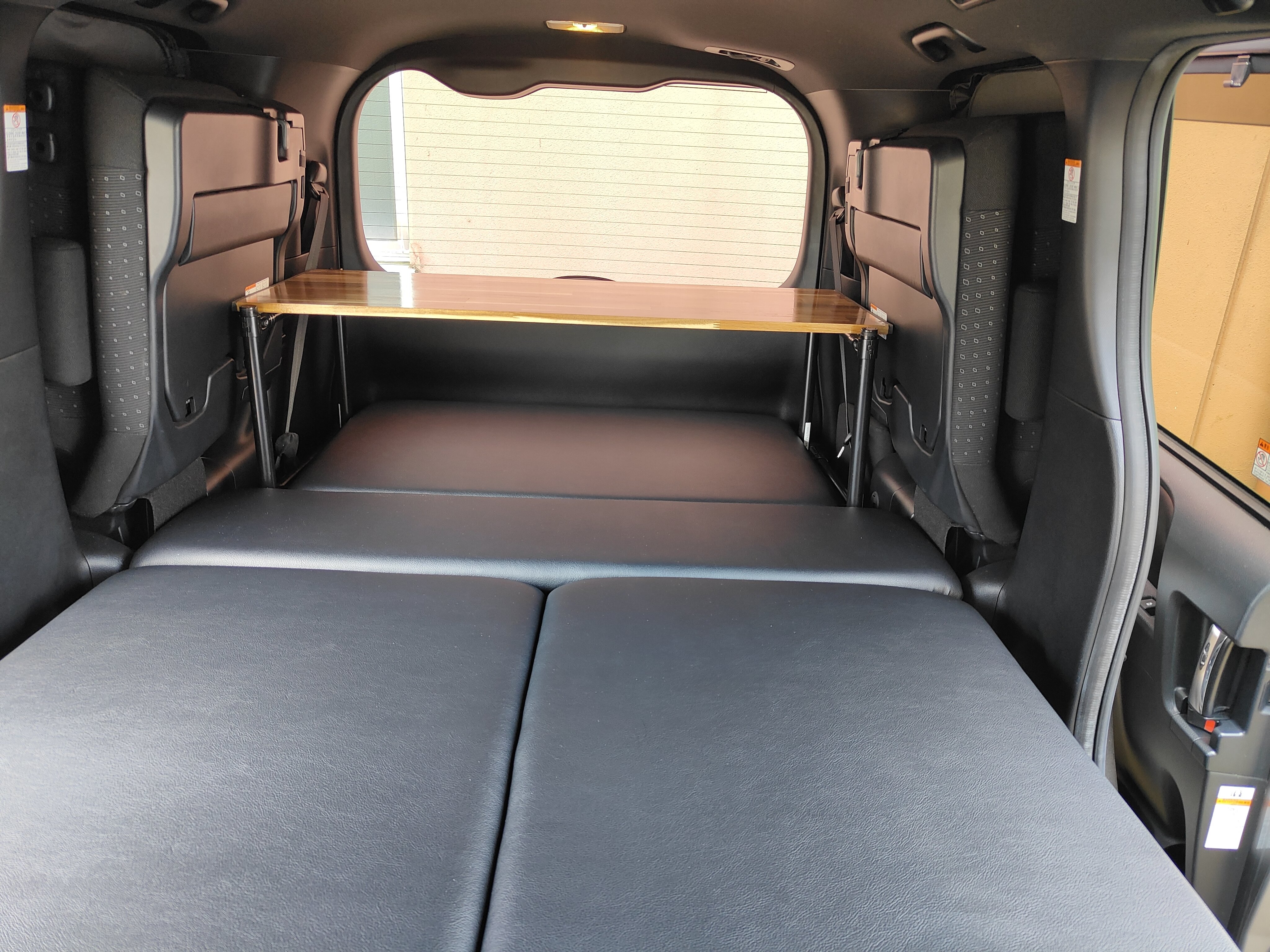DIY苦手だけど、車中泊用テーブル付ベッド作っちゃいました！ ⑧