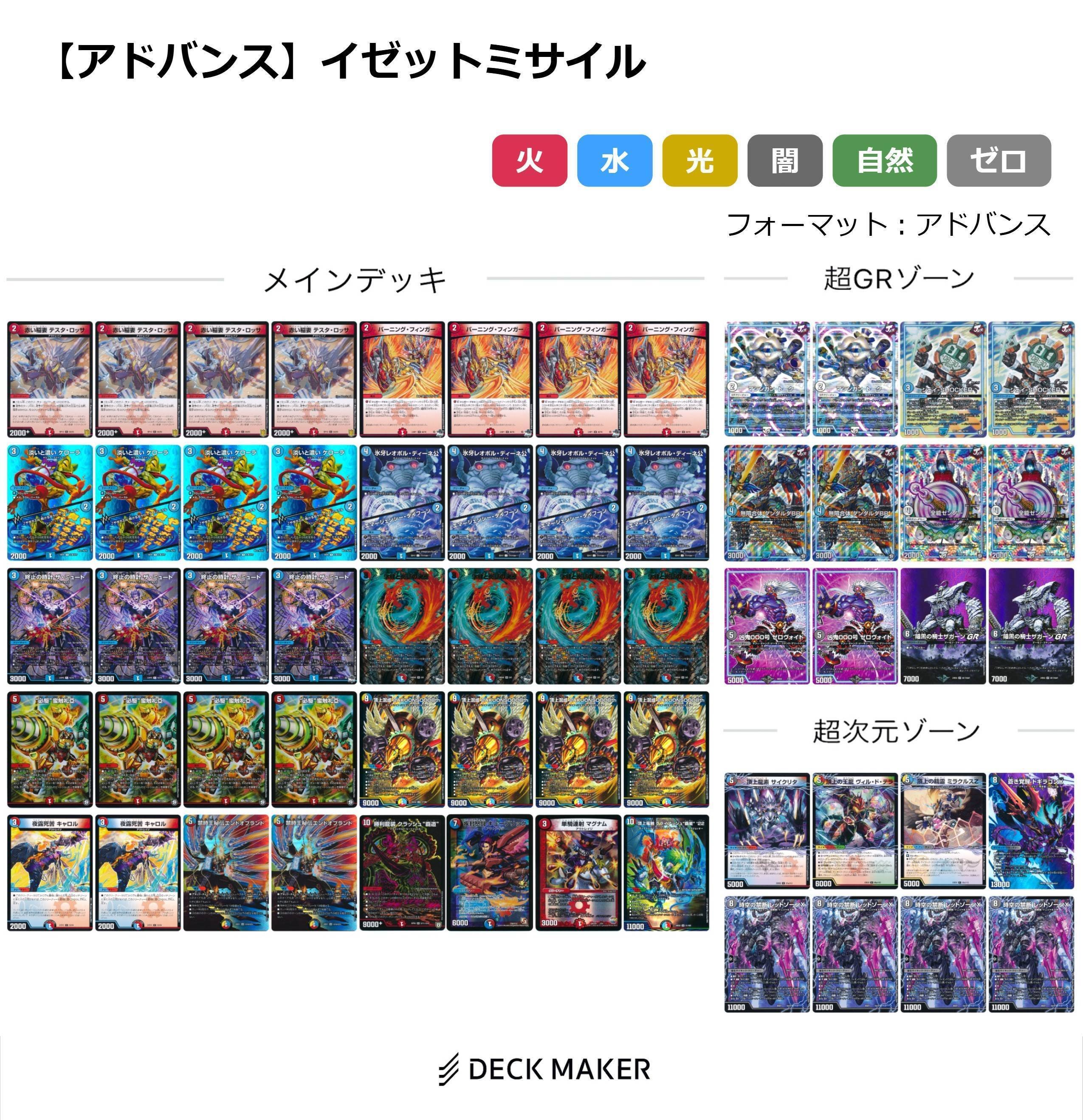 デュエマ　黒単ゼナーク　アドバンス　デッキ