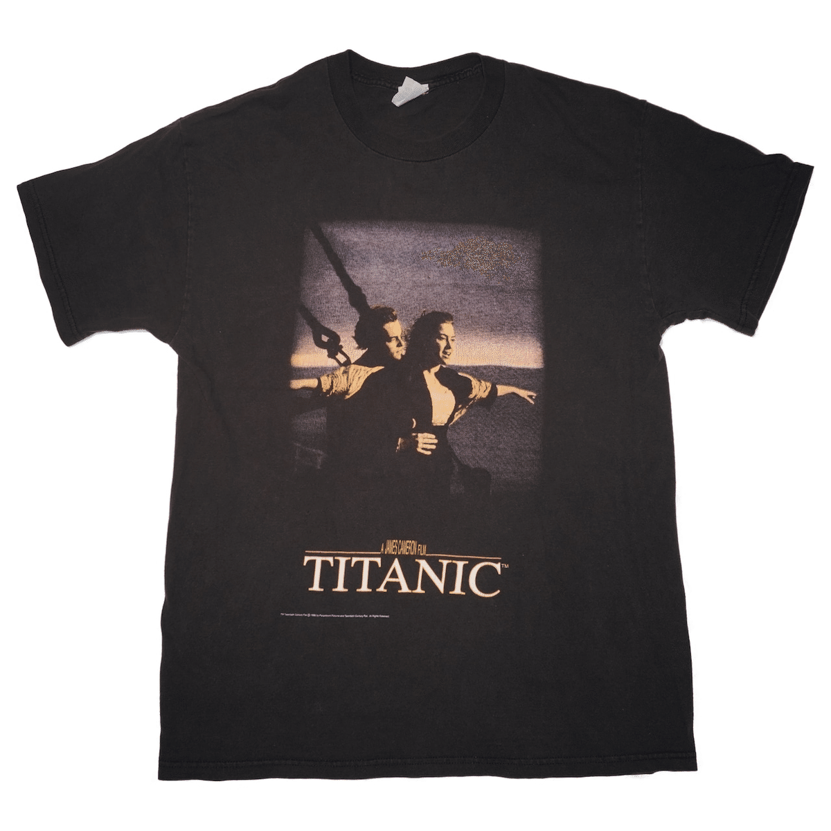 タイタニック TITANIC ジェームズ・キャメロンブートTシャツL 1998年公開 映画『Titanic（タイタニック）』ヴィンテージT