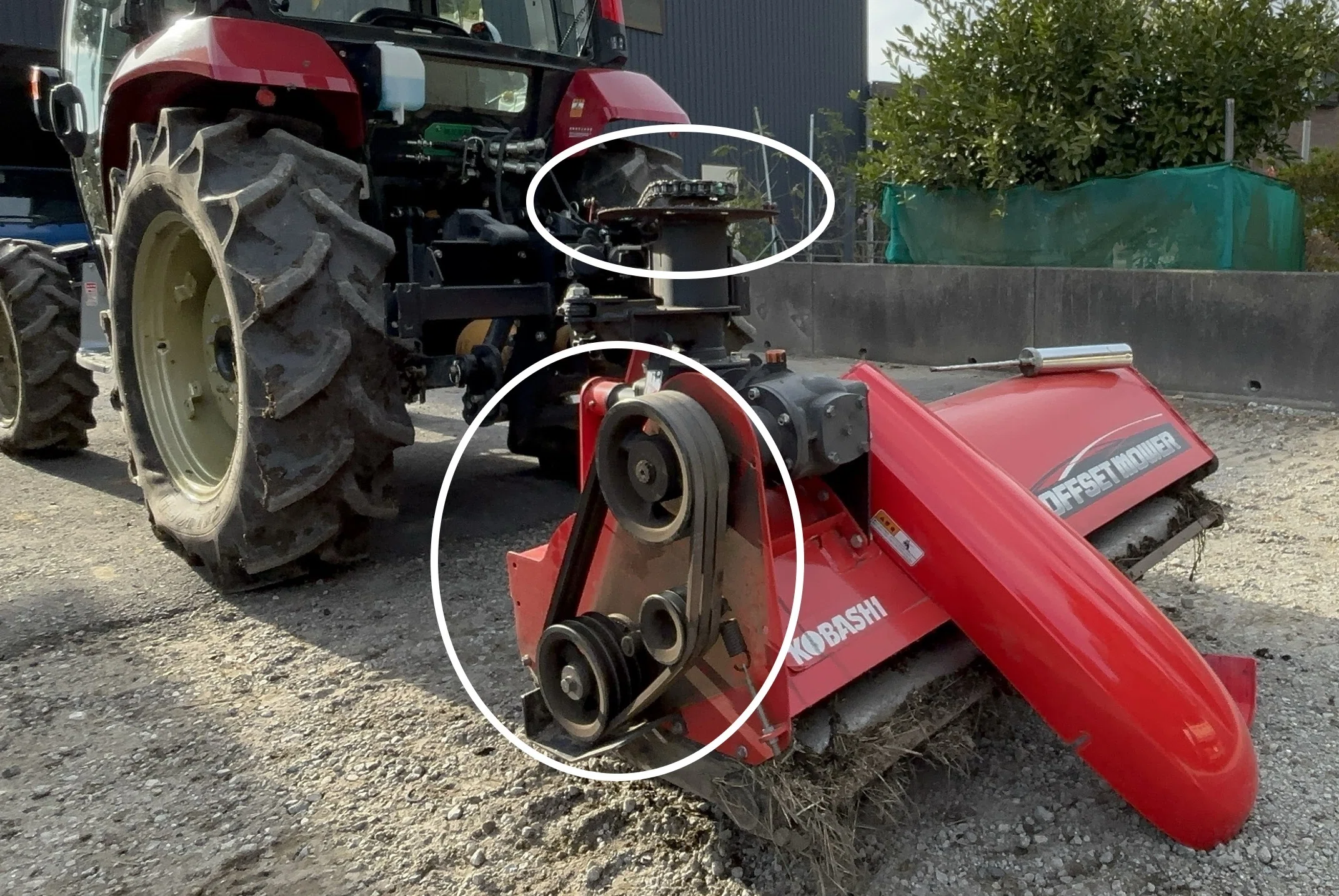 KOBASHI OFFSET MOWER トラクター　オフセットモア 本日の農作業記録】オフセットモアが突然騒ぎ出したゾエ！？（2024/12