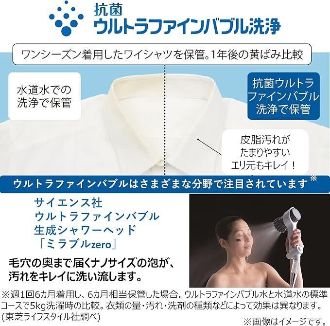 東芝　全自動洗濯機　ウルトラファインバブル洗浄 抗菌ウルトラファインバブル洗浄W | 商品特長 | 洗濯機・洗濯
