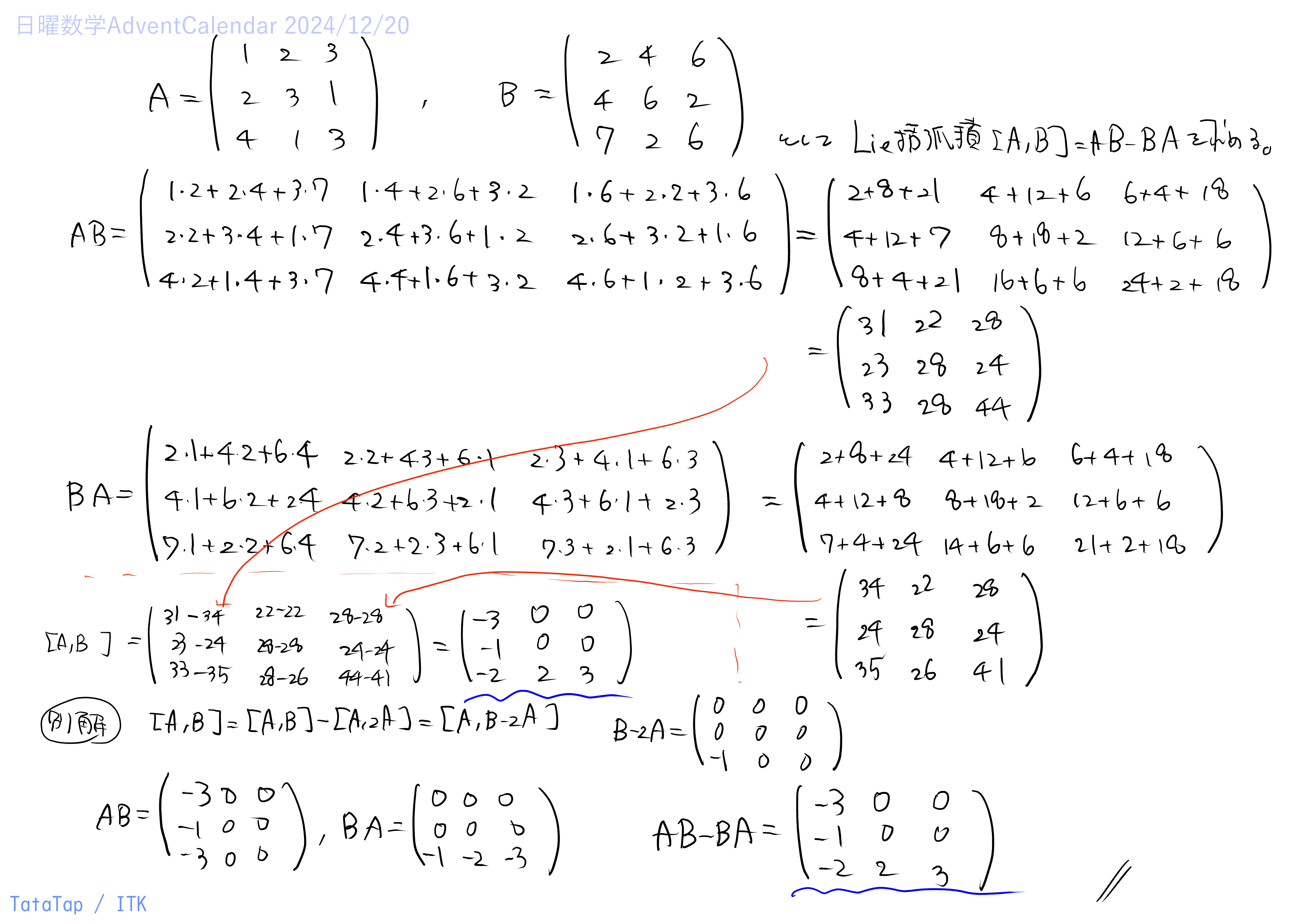 行列の積に親しむ｜TataTap