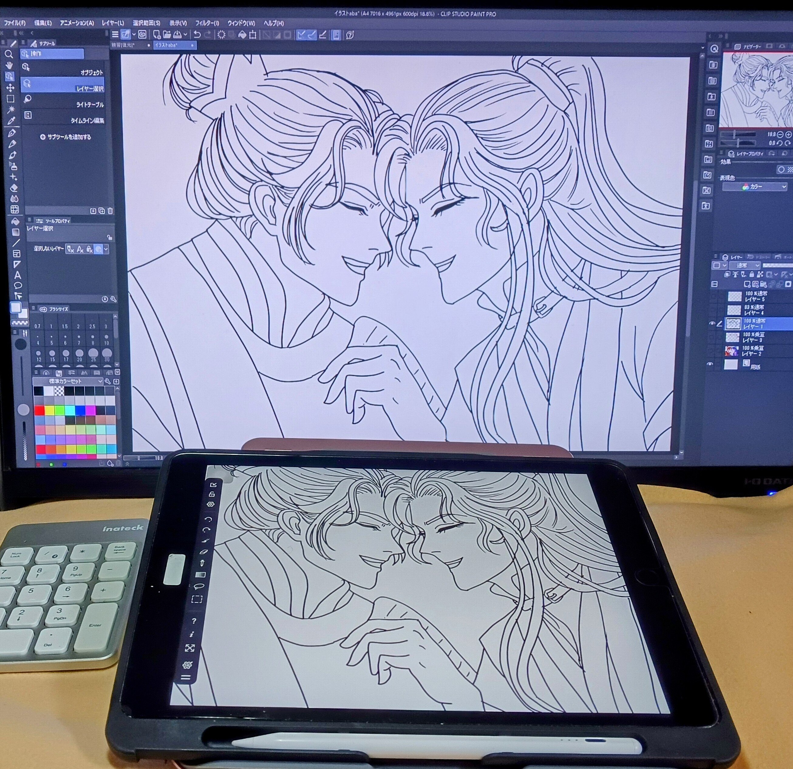 手持ちのタブレット(iPad・Android)を液タブ化するアプリ EasyCanvas