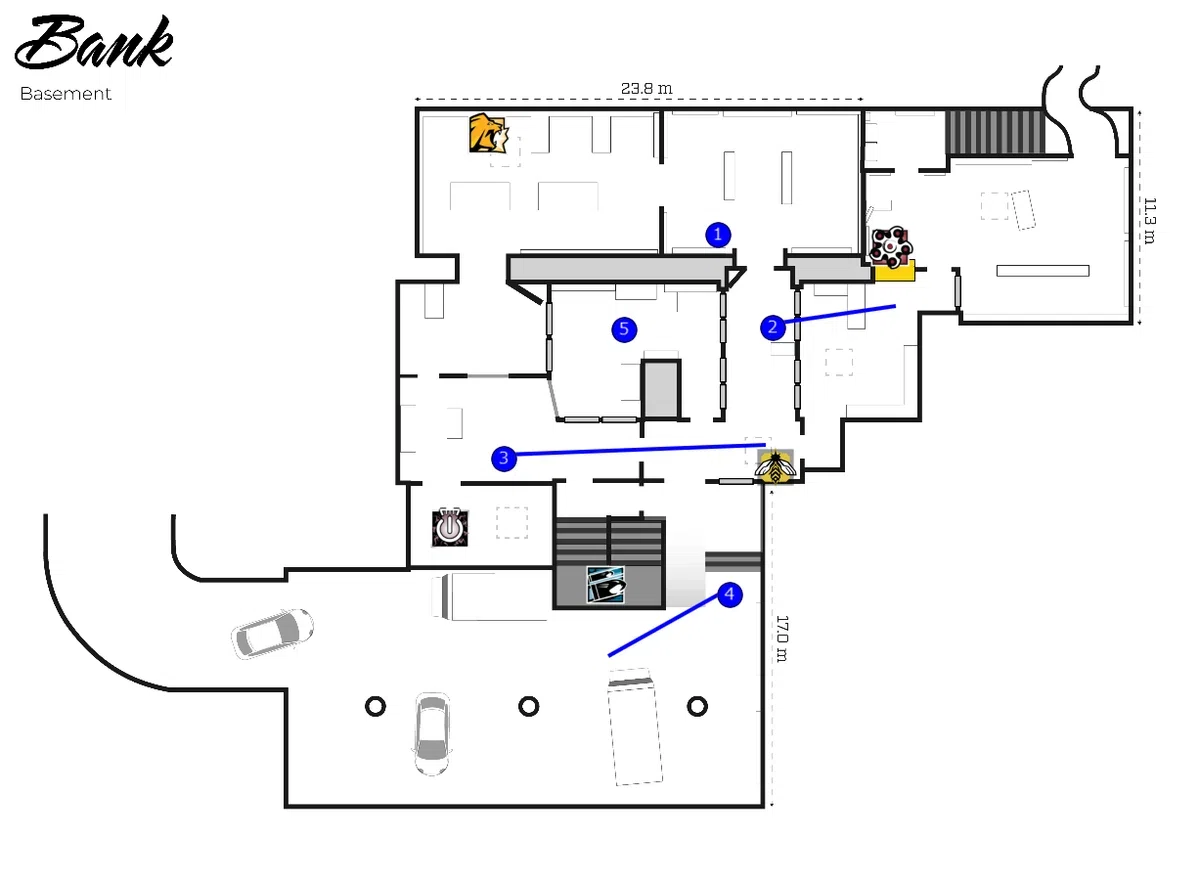 Operator Attacker Layout R6s R6S e-Textbook MapKnowledge Attack Bank-Basement|okomesh