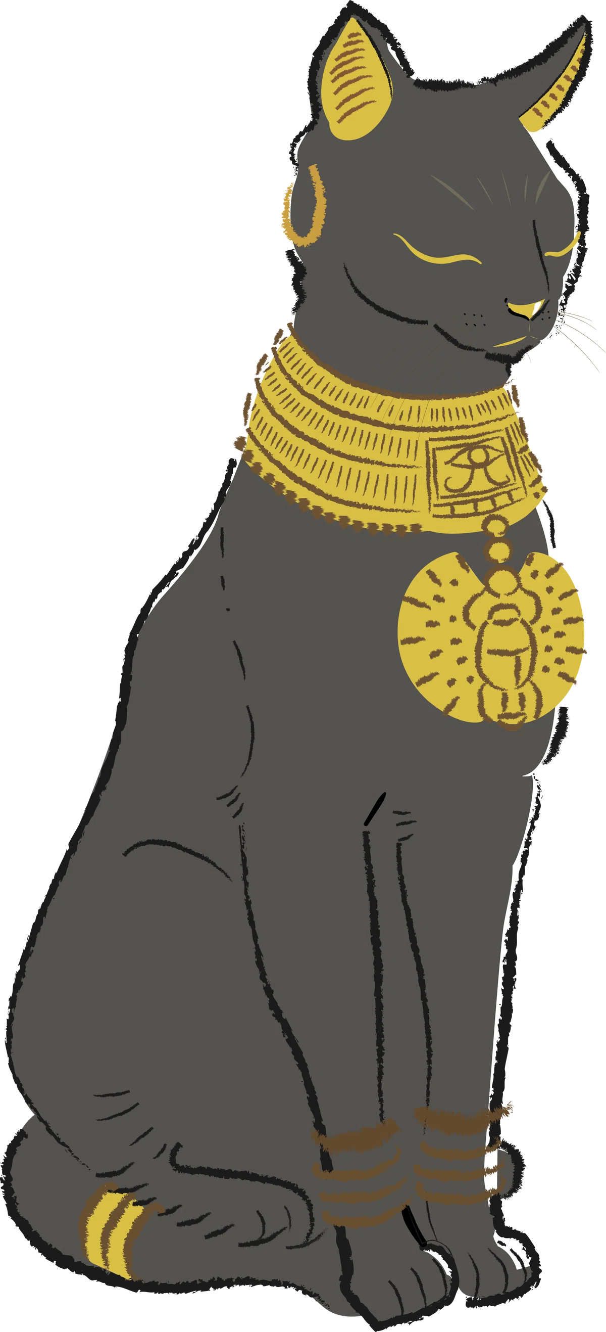 果物を入れるネットに意外な使い道が…！バステト神と化した黒猫の神々