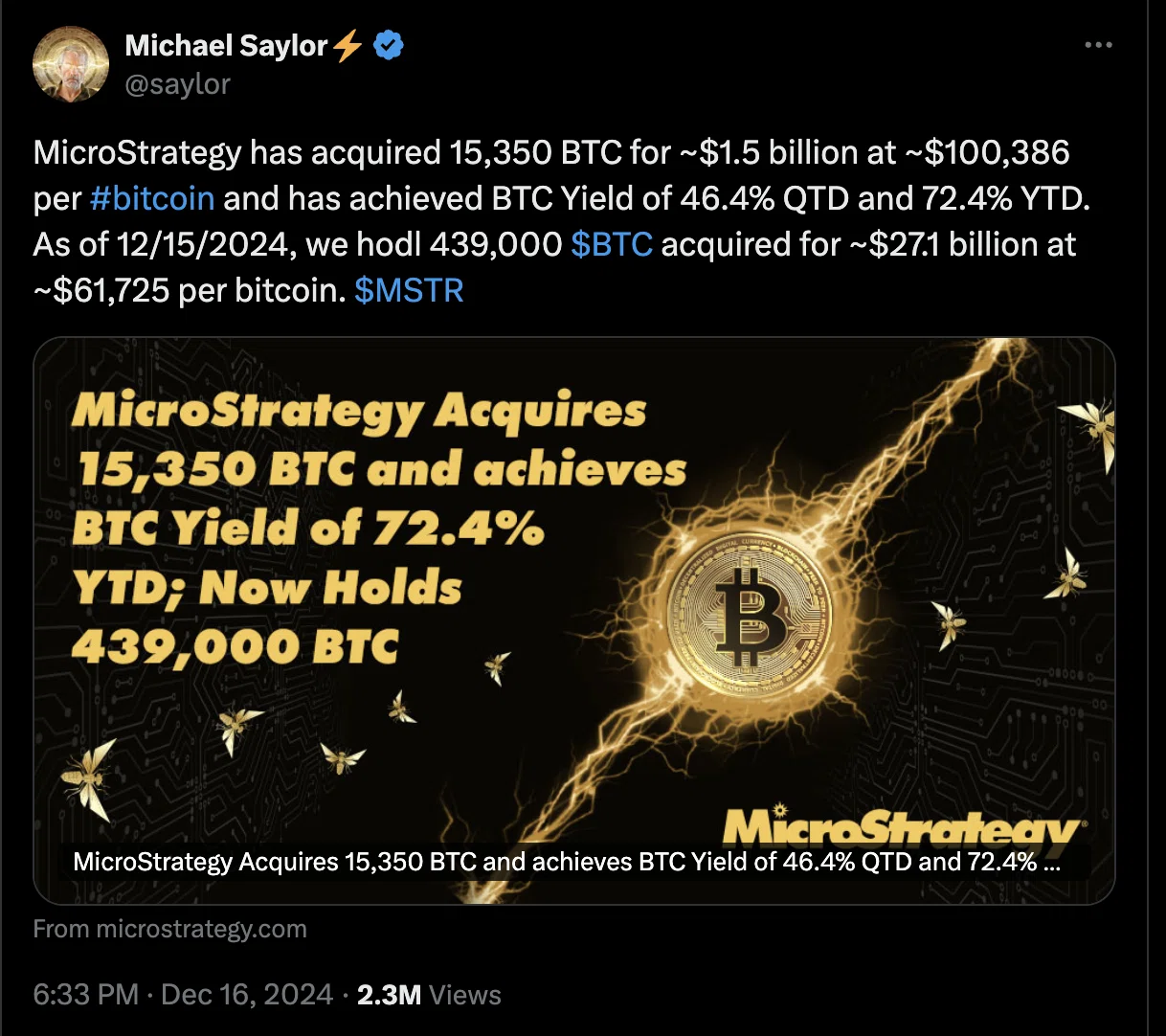 MicroStrategyのビットコイン保有と購入履歴：戦略的概要｜KuCoin 