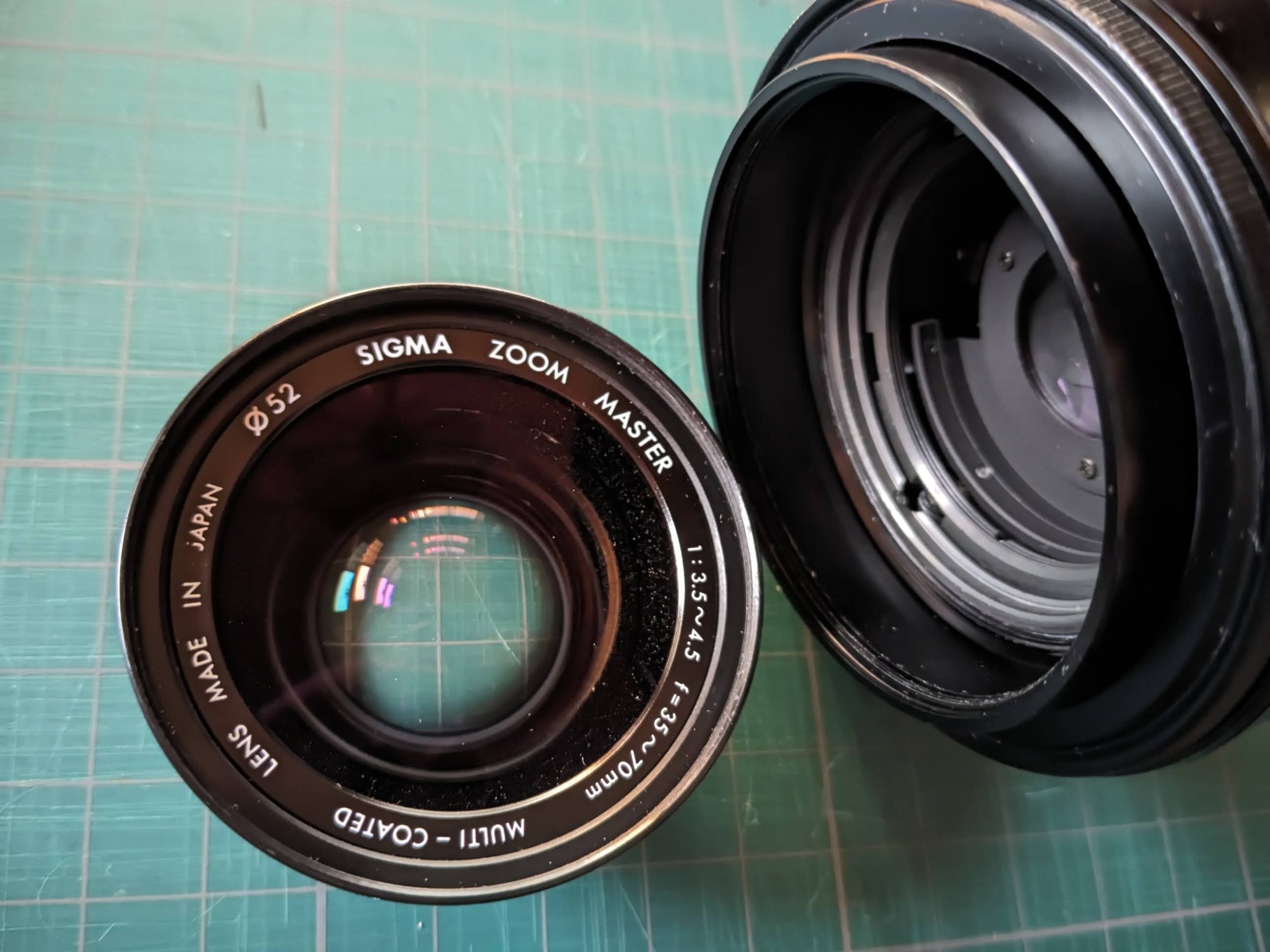 SIGMA ZOOM MASTER 35-70mm F3.5-4.5 lens disassembly 分解 SIGMA ZOOM MASTER 35-70mm F3.5-4.5 lens disassembly 分解