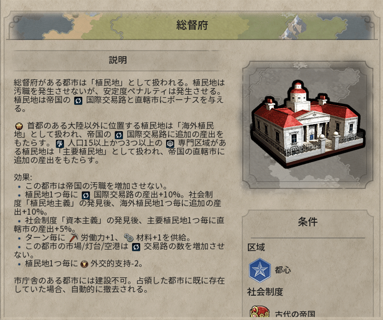 Civ6 MOD「Colony and Empire(植民地と帝国)」仕様まとめ｜canable
