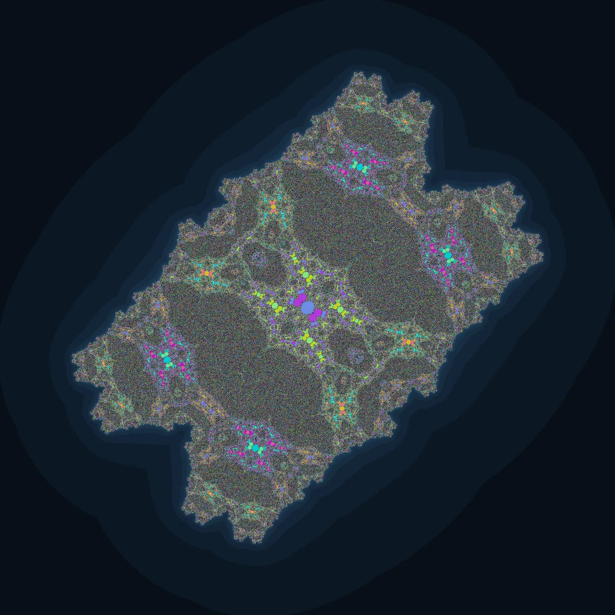今週のフラクタル67((|x^2-y^2|+a,2xy+b)&(|x|x+y^2+a,2xy+b))｜108Hassium