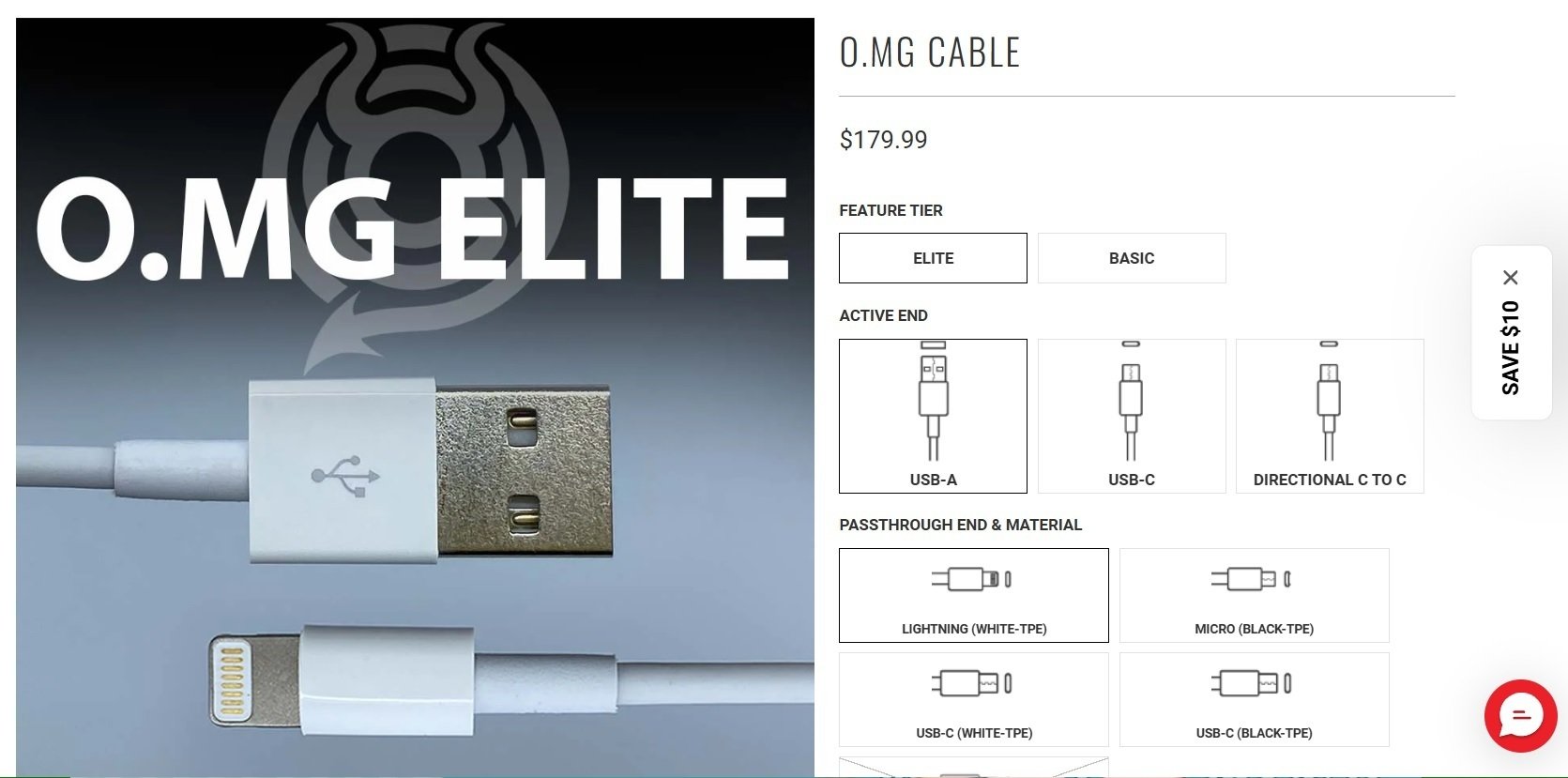 O.MG ケーブル エリート（USB-A ー USB-C）＋O.MGプログラマー USB Aー