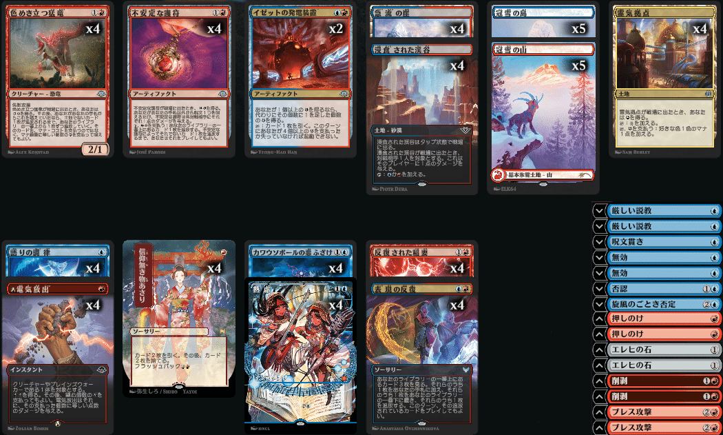 ヒストリック職工デッキ探究 イゼット不安定/Izzet Unstable