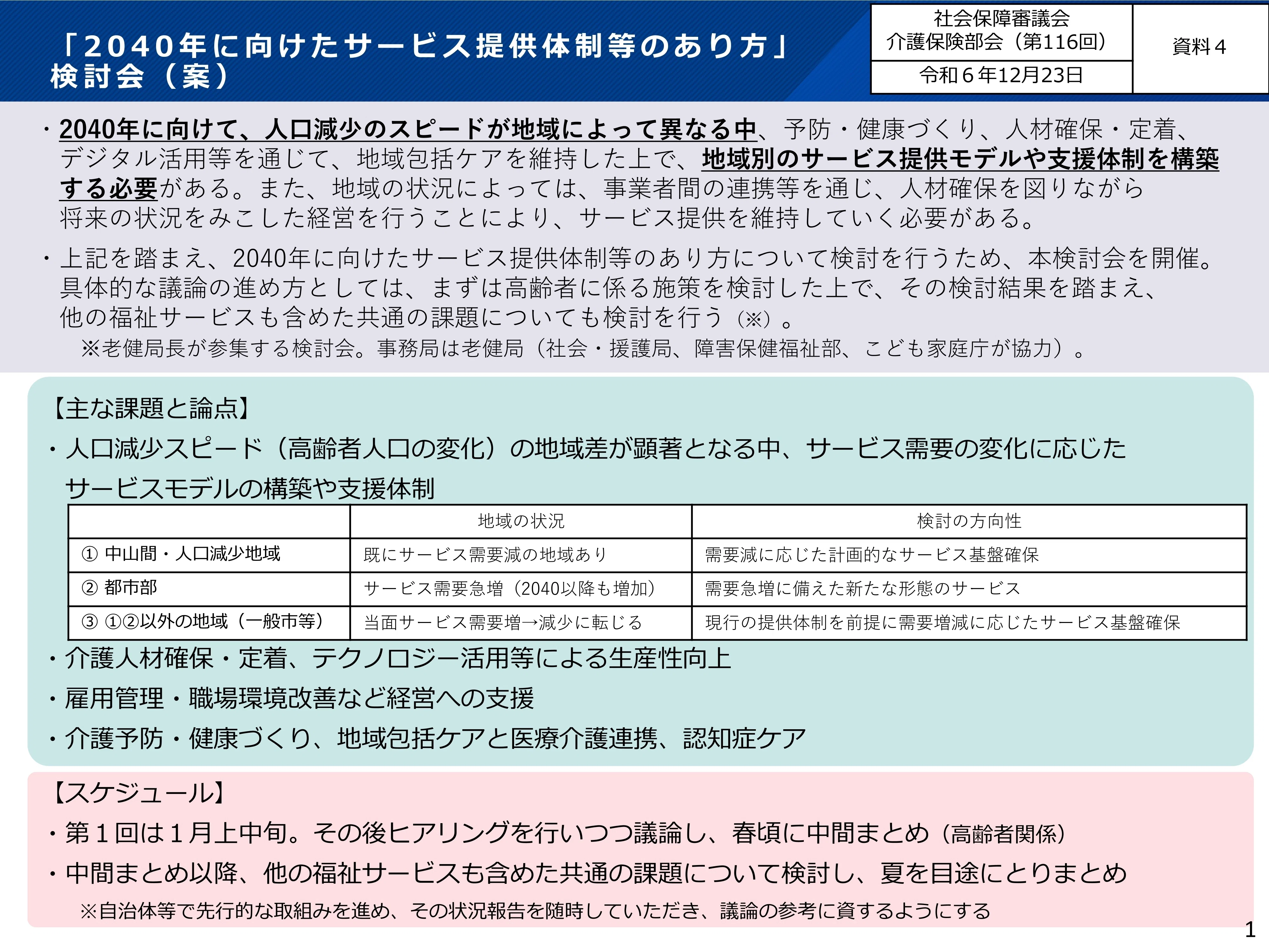 介護保険に新たな公費投入を求める声も 制度改正議論がスタート――第116