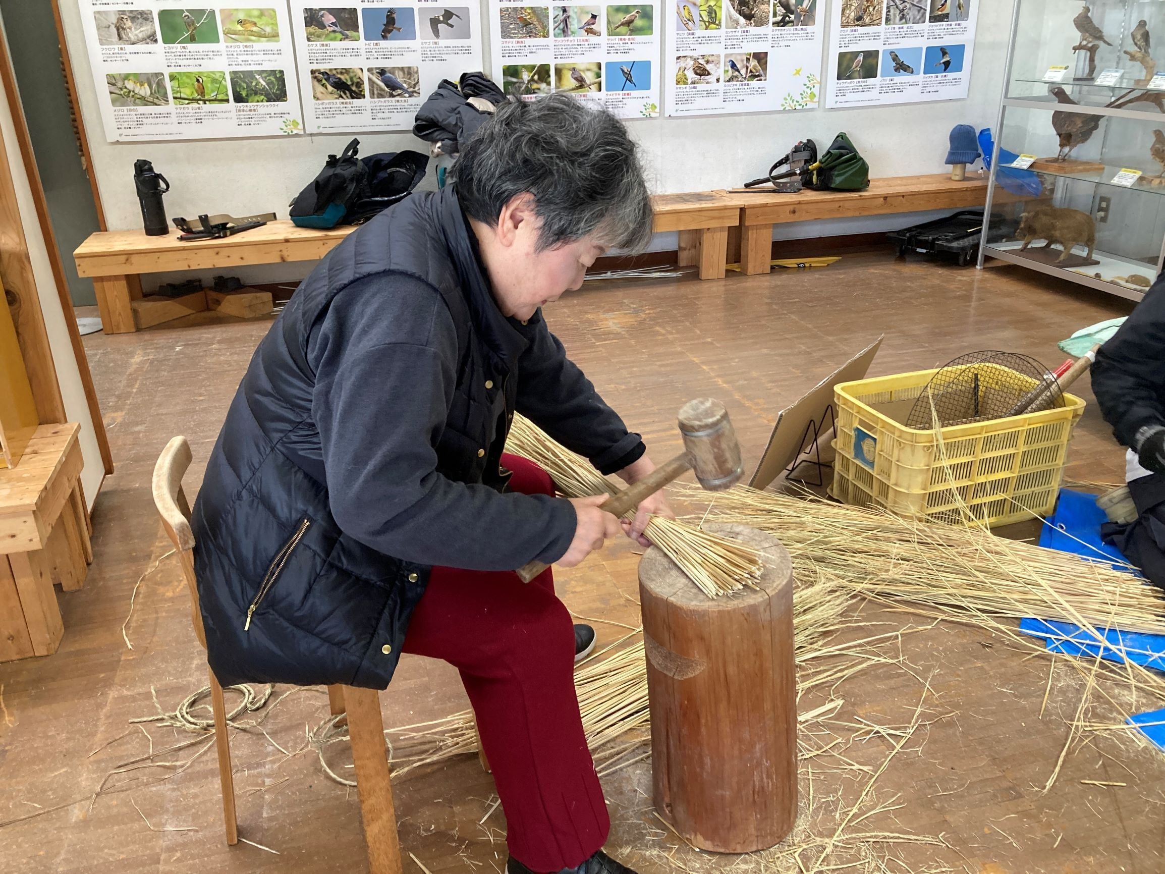 夫婦石にかけるしめ縄を作りました！2024｜森のおてつだいシリーズ