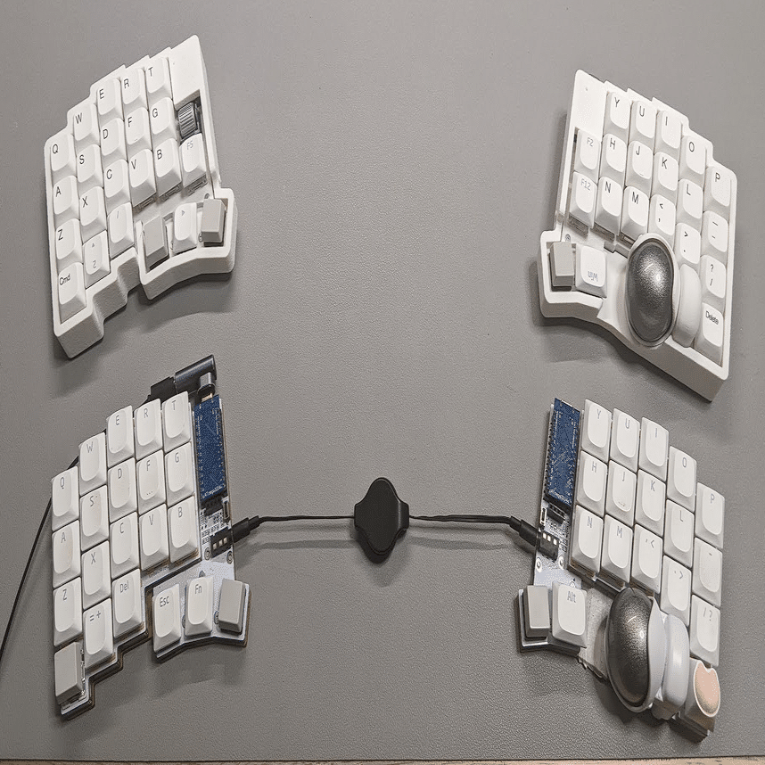 無線keyball39な「roBa」は無線化以上の恩恵がある。｜さしみつ