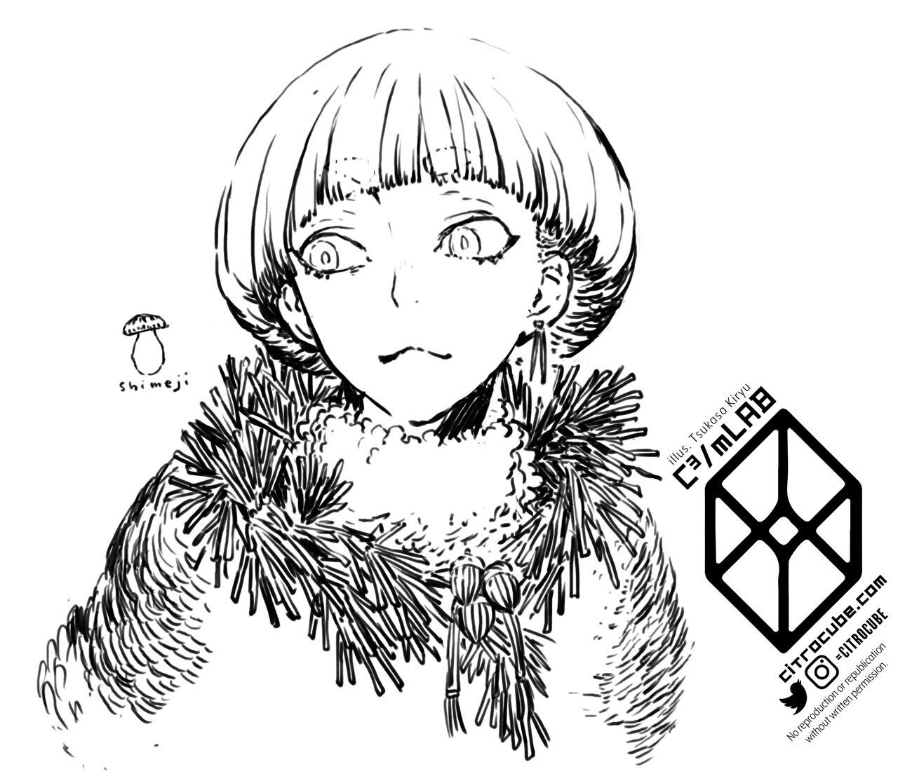 きのこの日常の絵 キノコの家が描かれたキノコハウスの絵。 | Premium AI生成