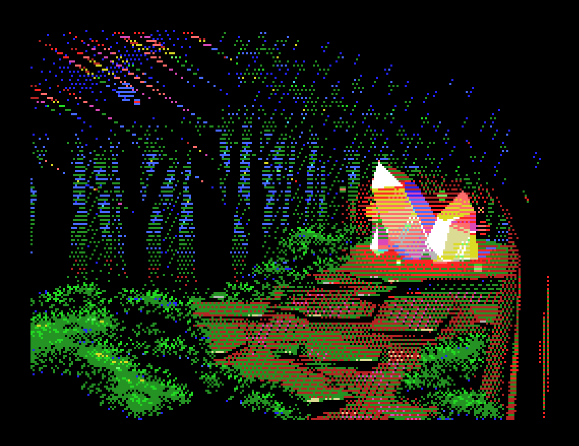 絵画 M2D GAM ART レトロゲーム機の制約に則ったドット絵を描く（MSX SCREEN2）｜Rui8bit