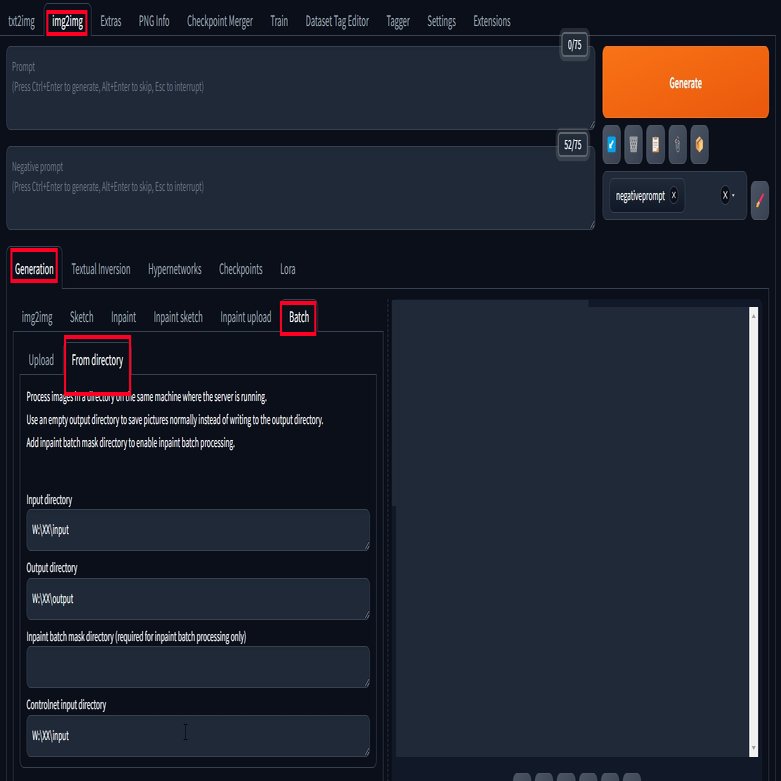 StableDiffusion】i2iでバッチ処理をしよう【オートアクション】｜もち