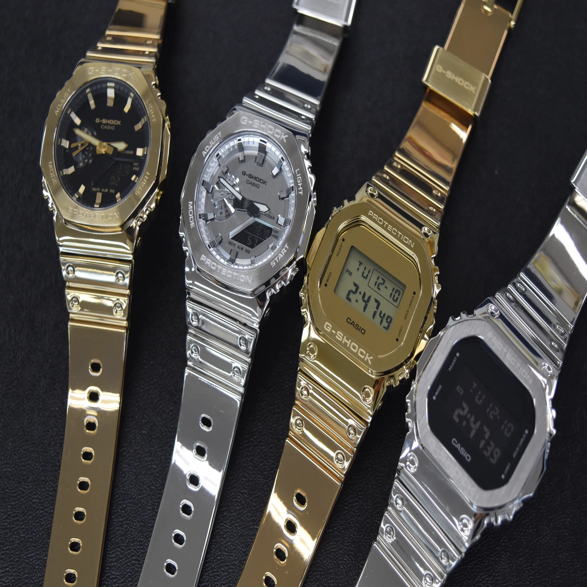 新開発のタフシリコーンバンドを採用！G-SHOCK「FINE METALLIC SERIES 