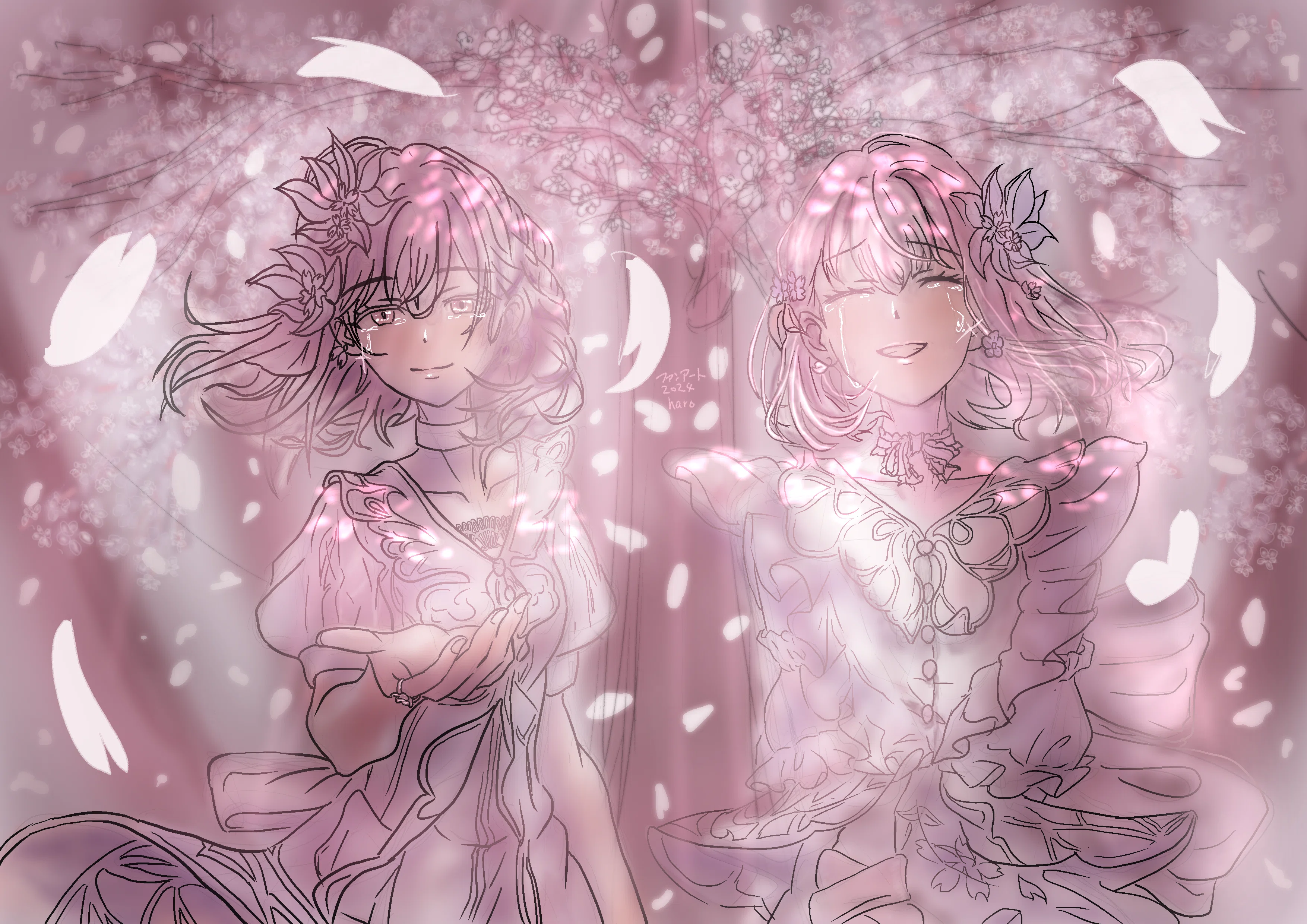 そこに推しがいるからファンアートイラスト！推しの神絵の雰囲気表情等