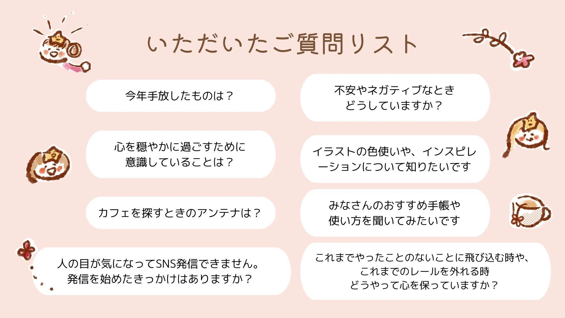 オンラインお茶会Q&Aまとめ｜いただいたご質問にお答えします☕✨｜星 
