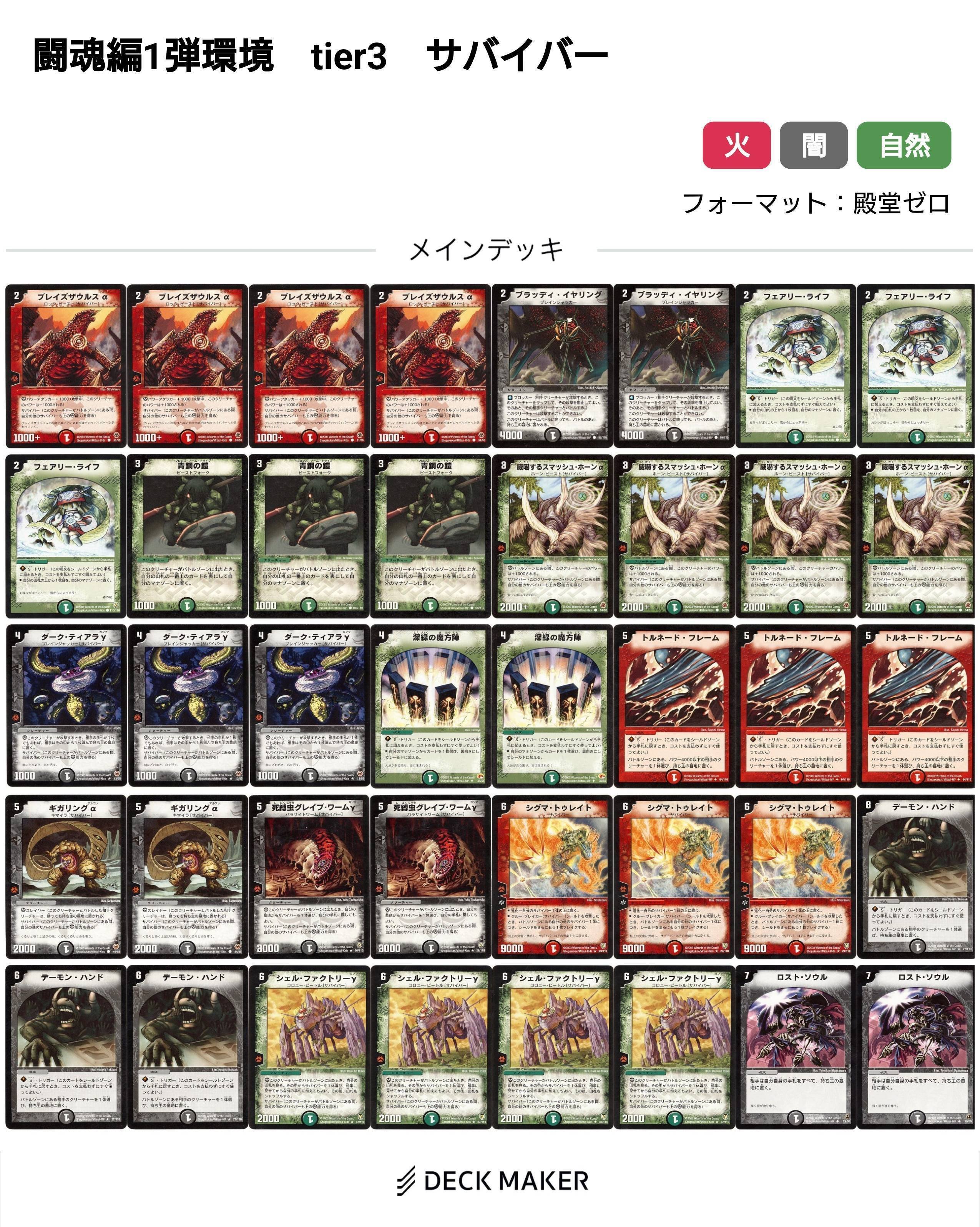 デュエマ　ゲートボール　闘魂編 闘魂編 ゲートボール デッキリスト - てすとぷれいやー