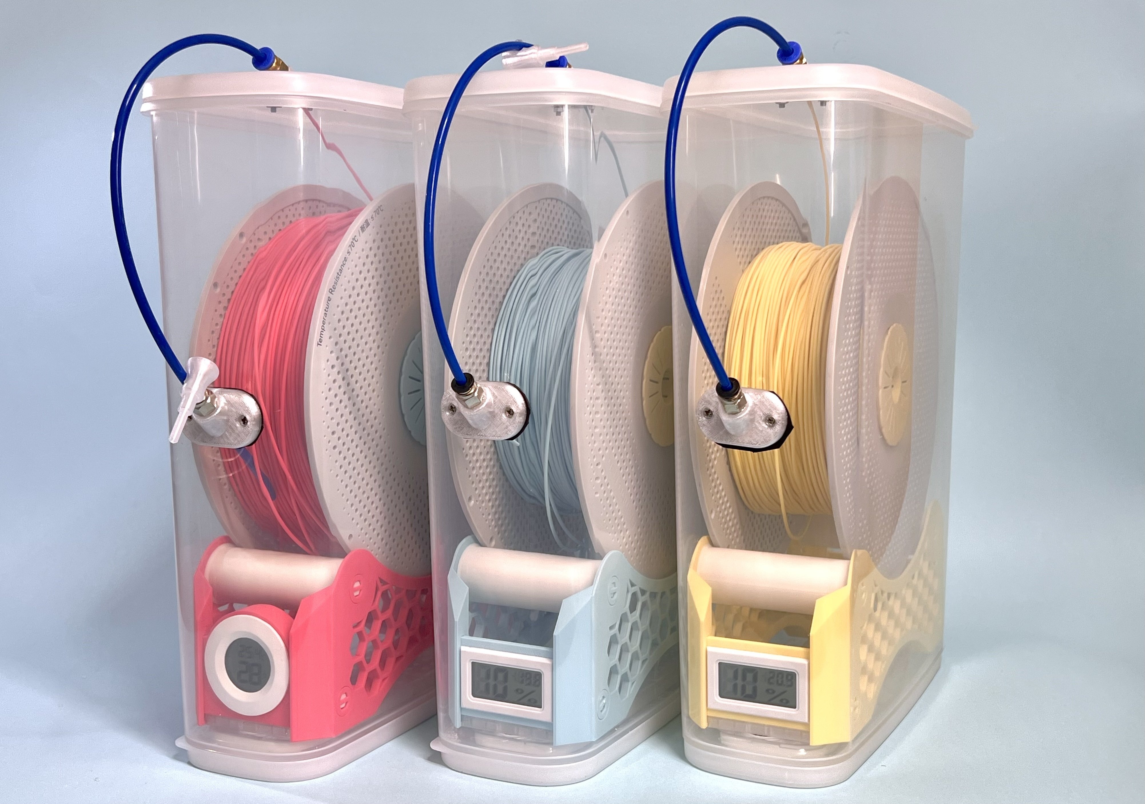 4つ同時収納可能のフィラメントBOX　2コセット フィラメントボックス 2セット 4つ同時収納 無電源 防湿機能